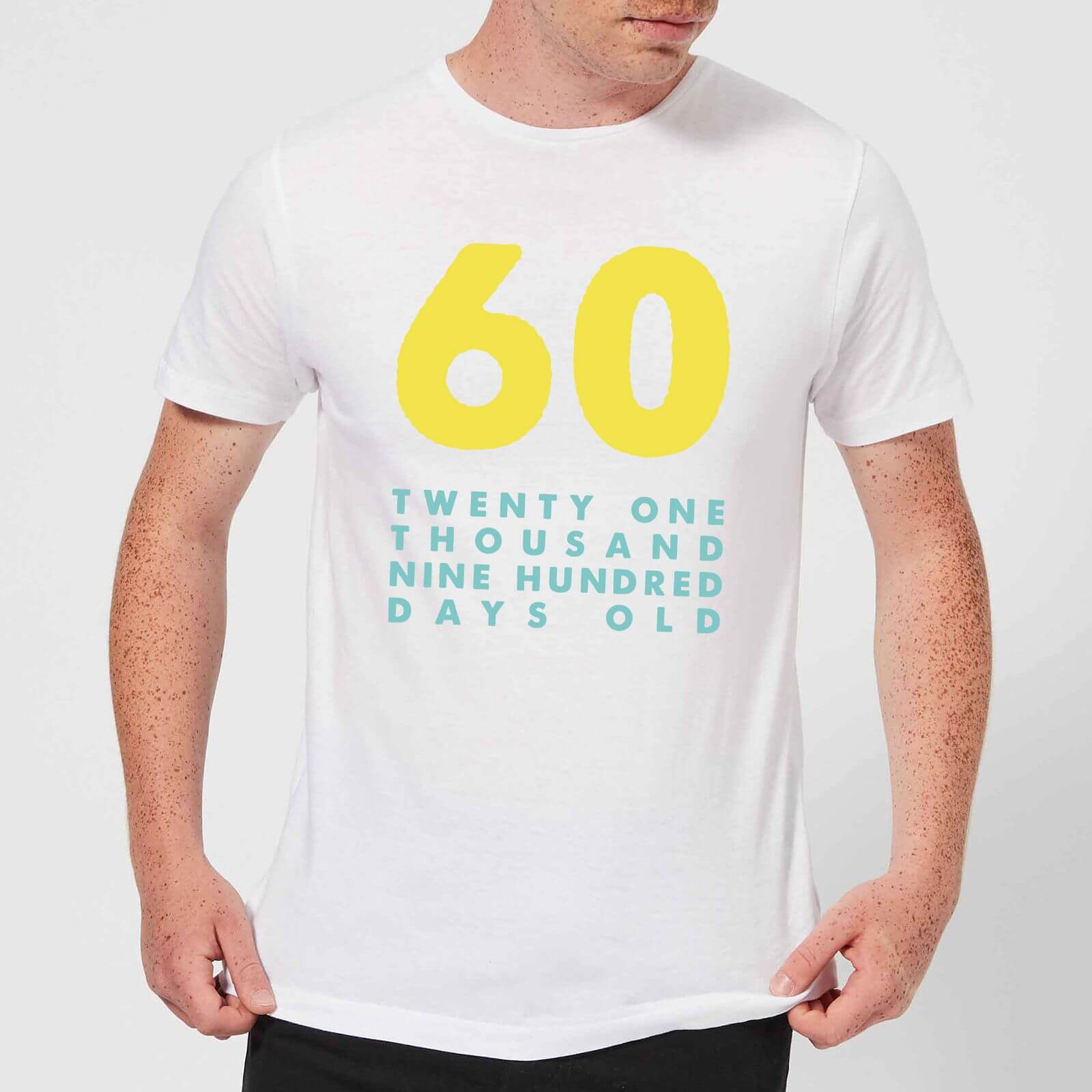 60 Twenty One Thousand Nine Hundred Days Old Men's T-Shirt - White - L - White