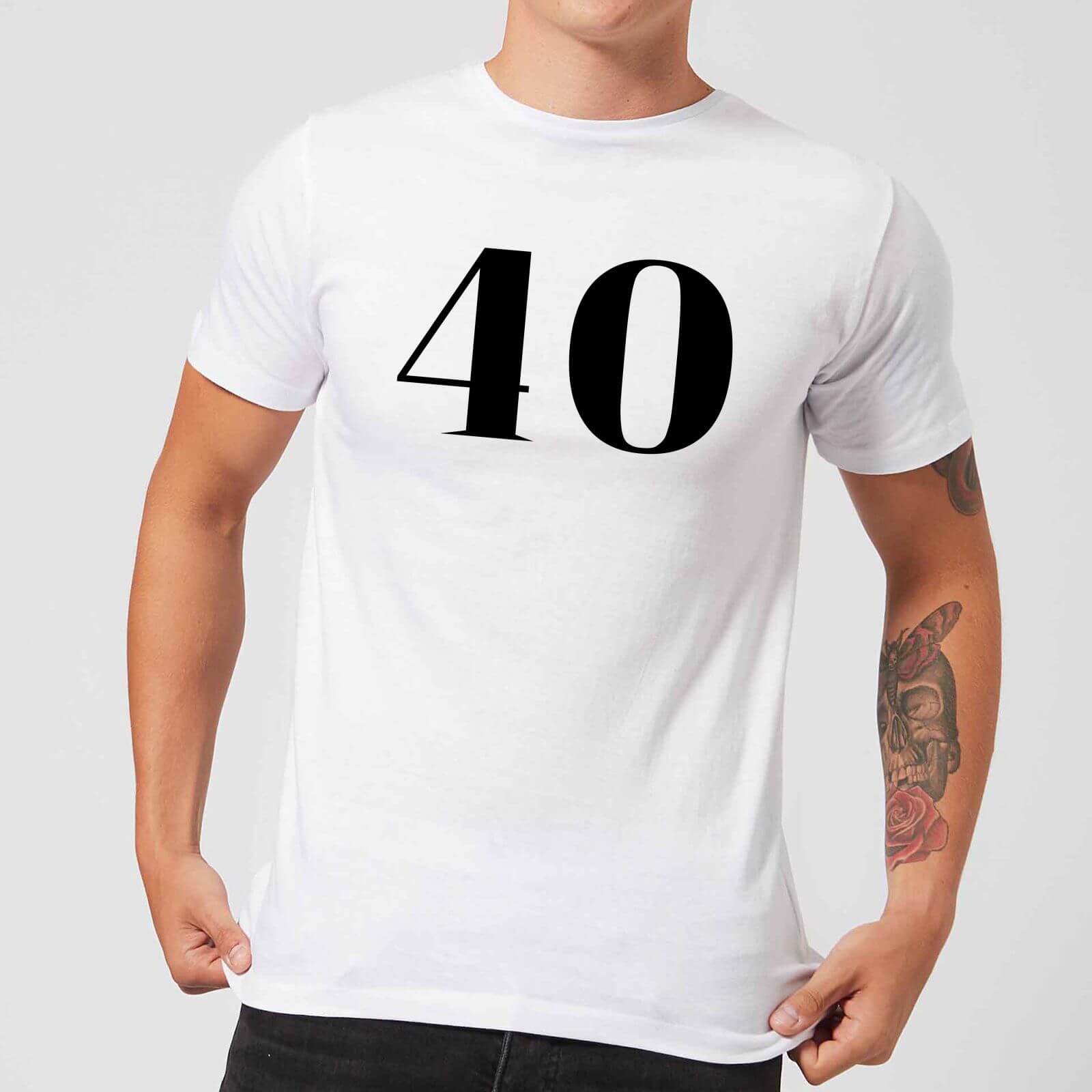40 Men's T-Shirt - White - XL - White