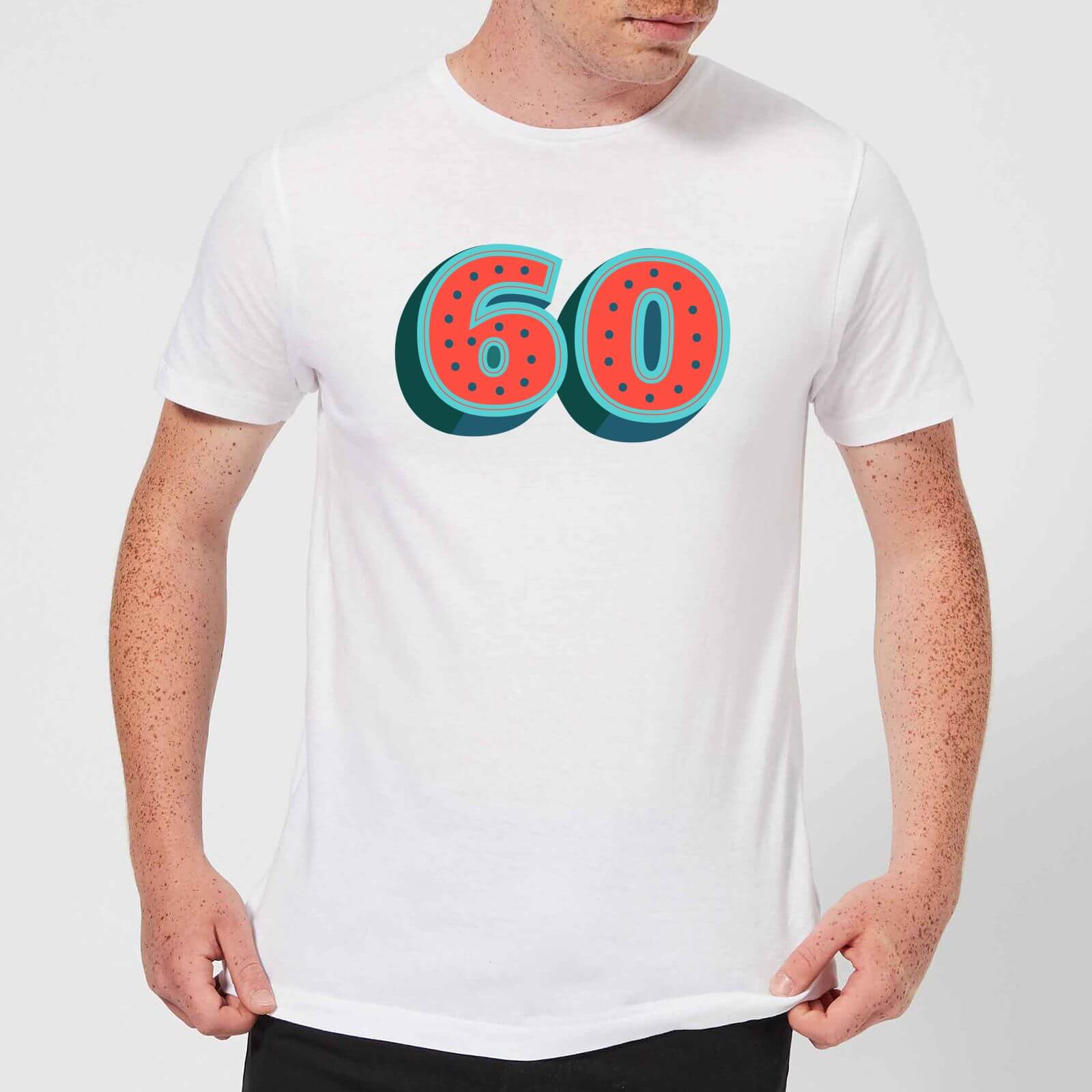 60 Dots Men's T-Shirt - White - XL - White