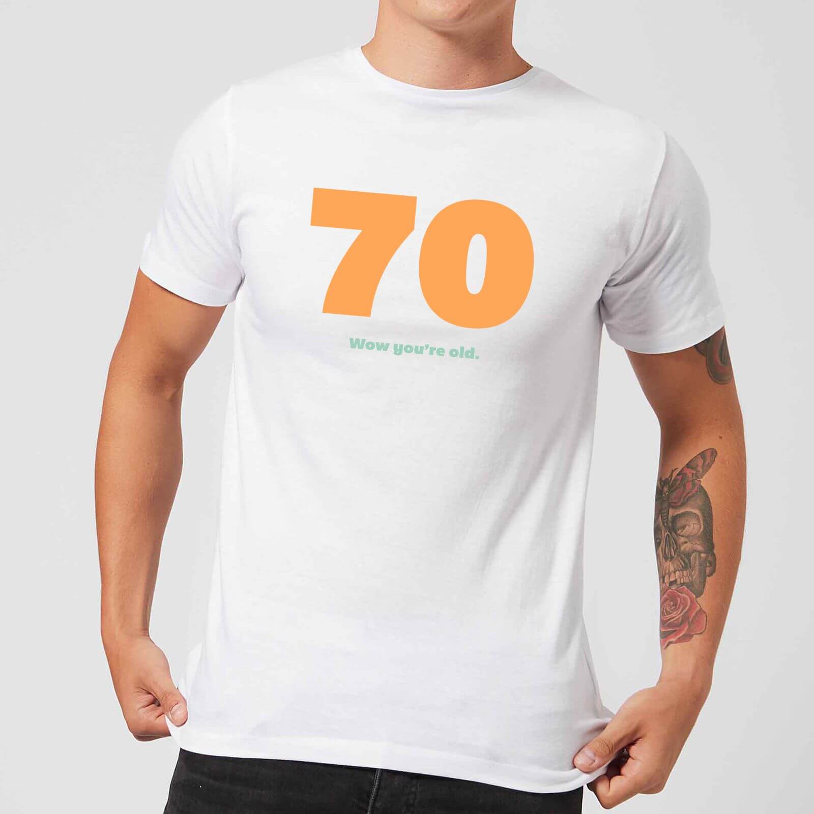 70 Wow You're Old. Men's T-Shirt - White - 5XL - White