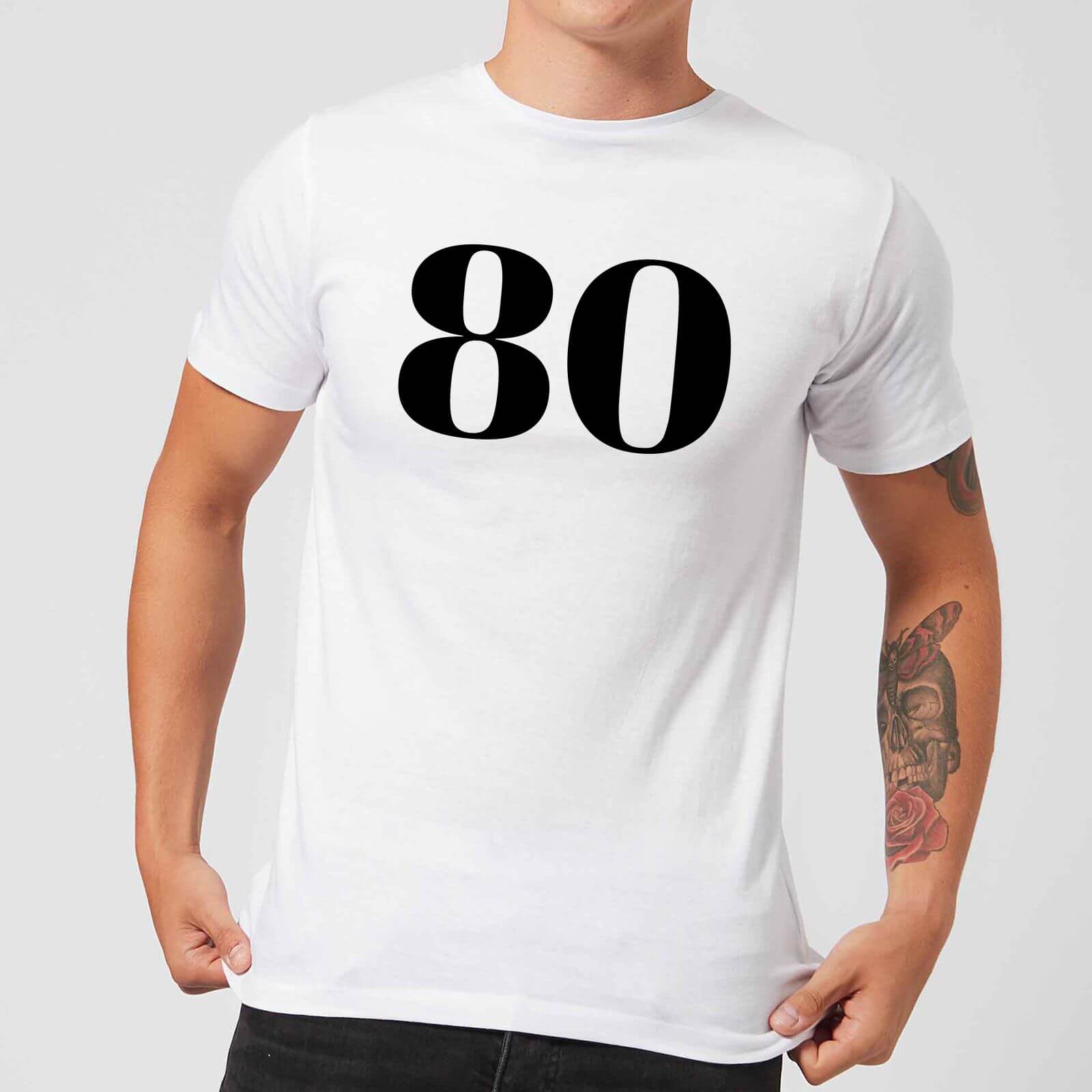 80 Men's T-Shirt - White - XS - White