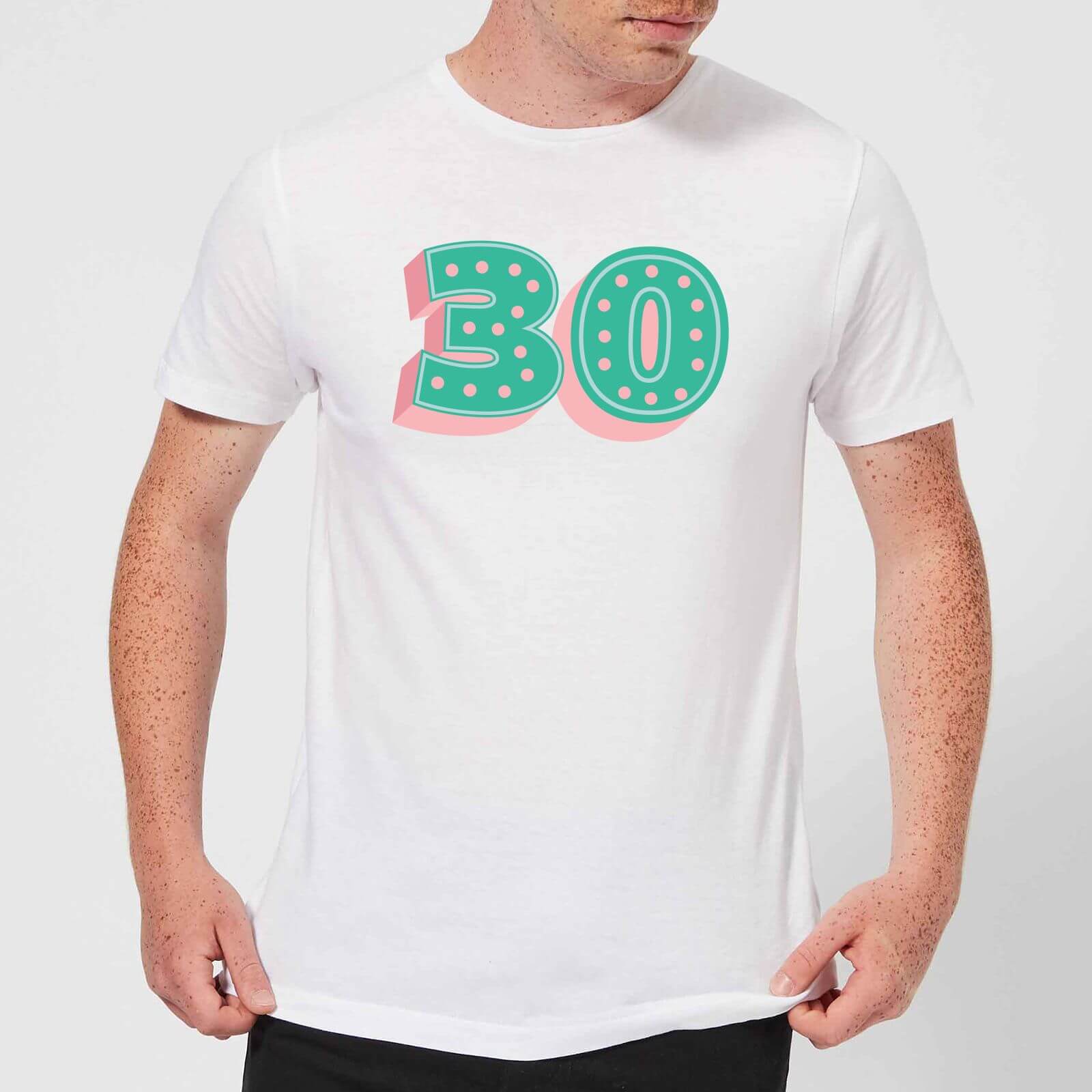 30 Dots Men's T-Shirt - White - M - White