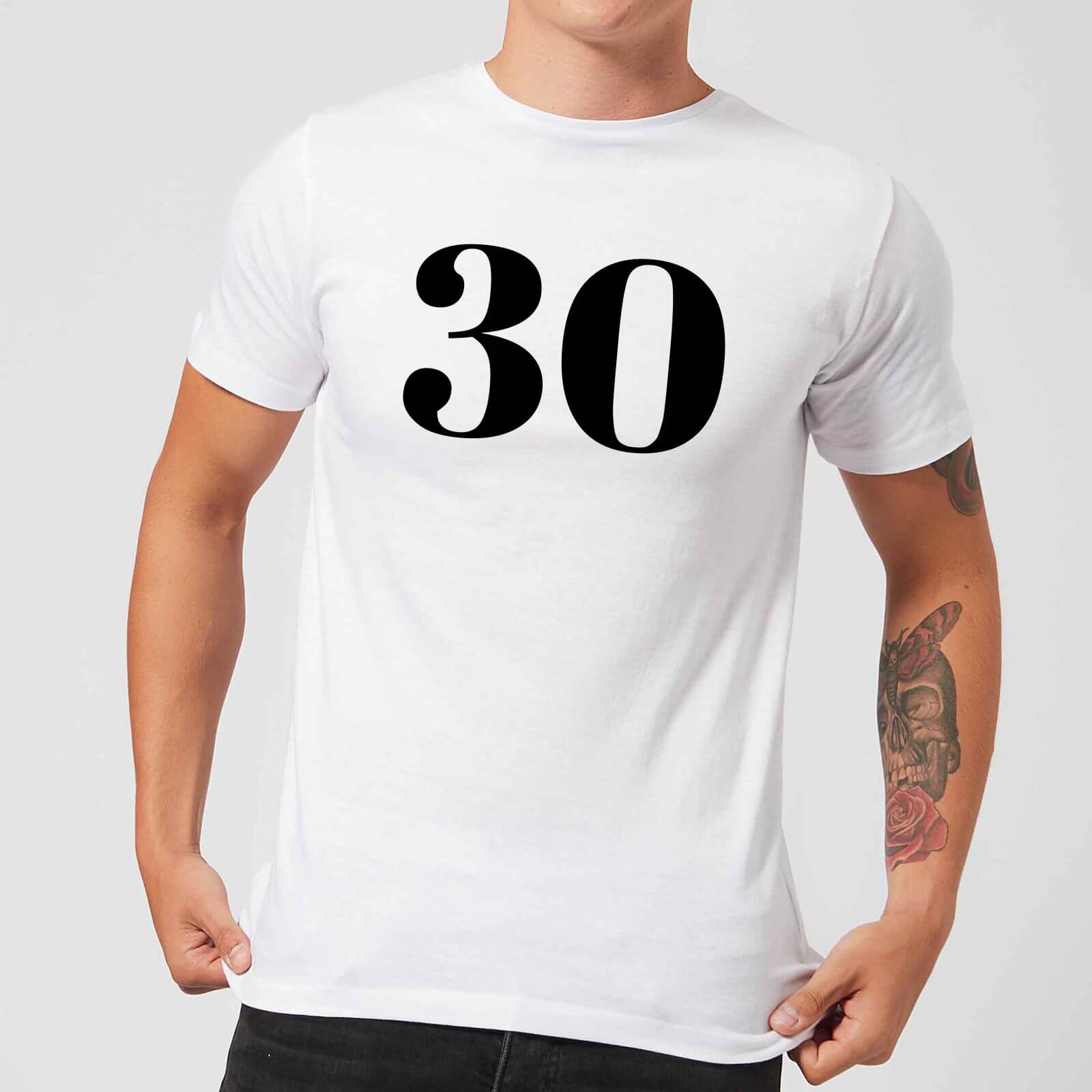 30 Men's T-Shirt - White - XL - White