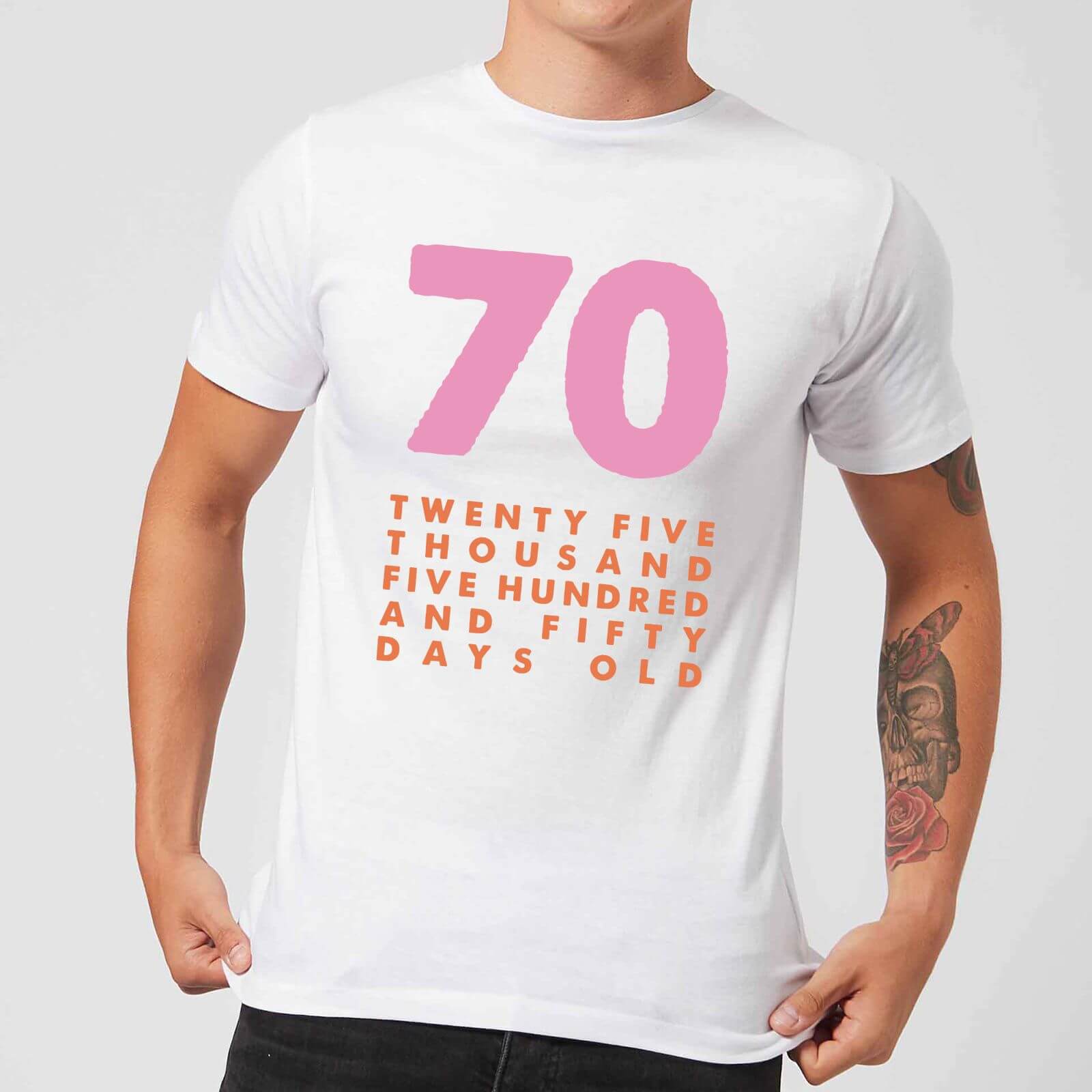 70 Twenty Five Thousand Five Hundred And Fifty Days Old Men's T-Shirt - White - XS - White