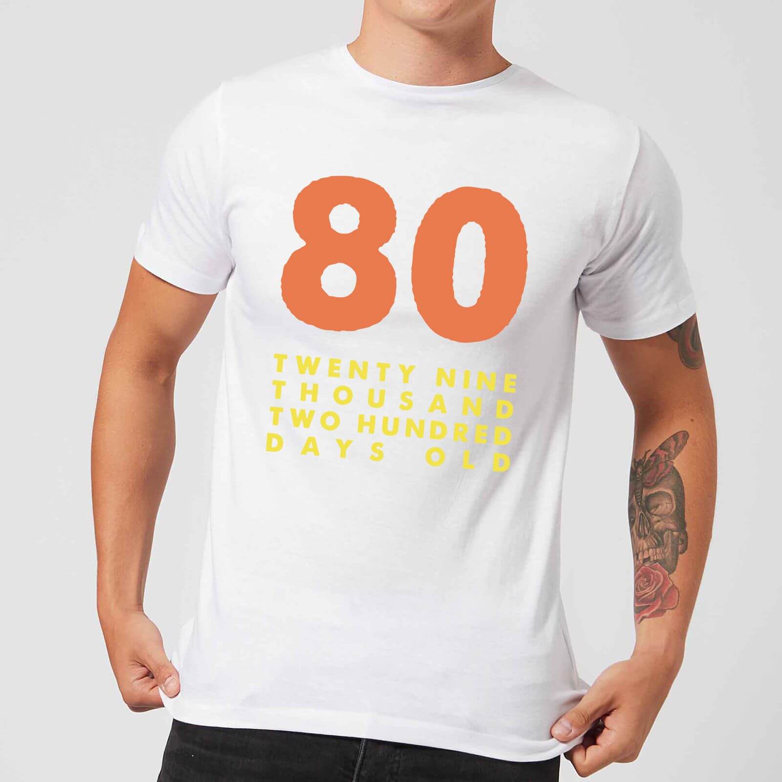 80 Twenty Nine Thousand Two Hundred Days Old Men's T-Shirt - White - XS - White