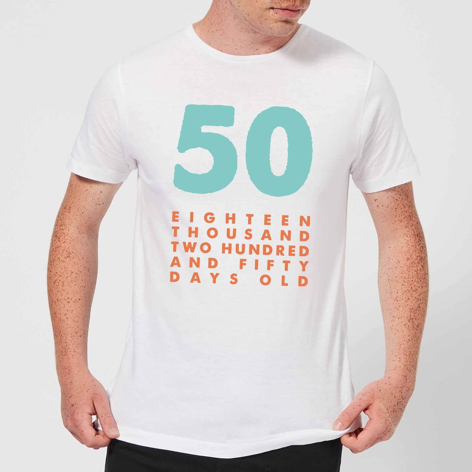 50 Eighteen Thousand Two Hundred And Fifty Days Old Men's T-Shirt - White - L - White