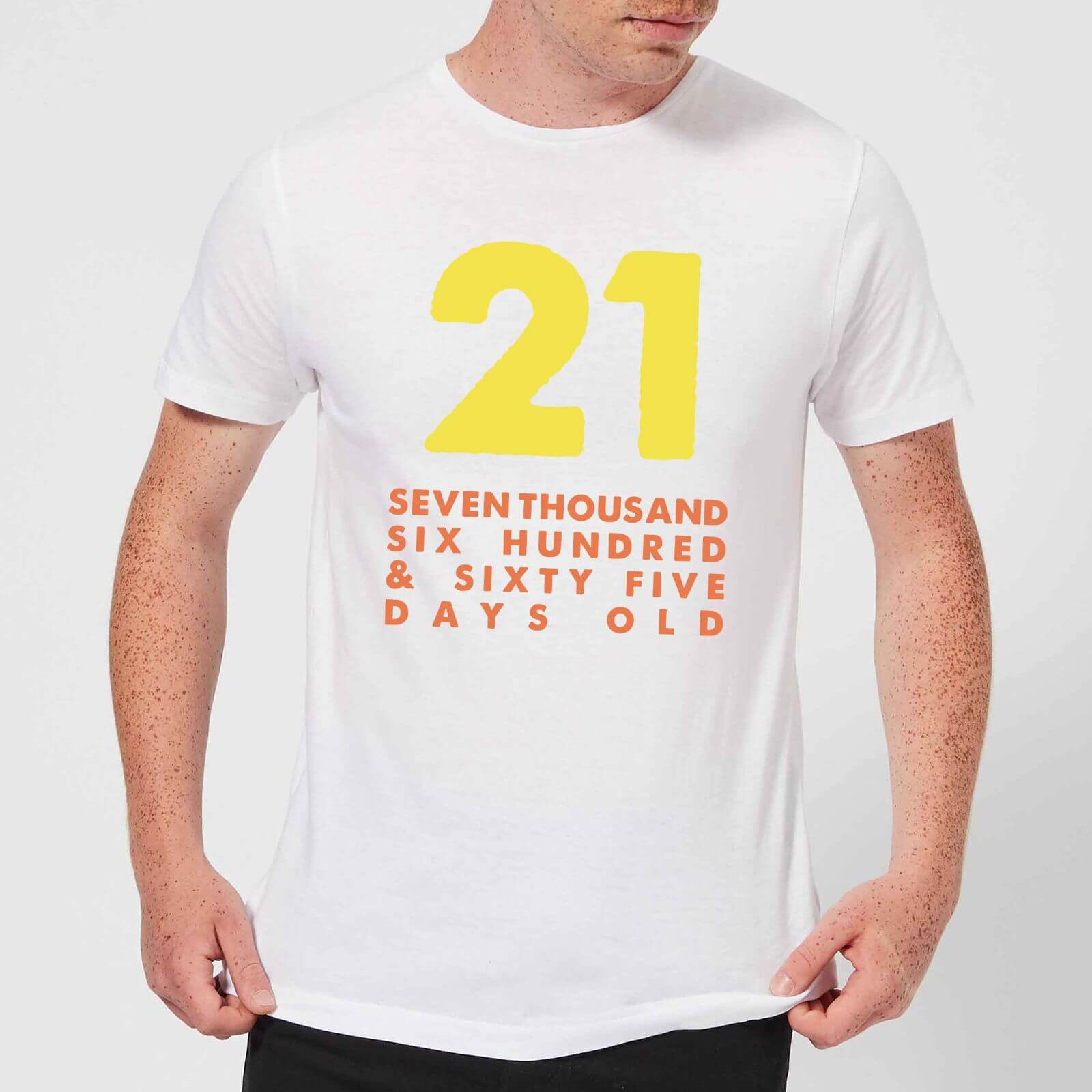 21 Seven Thousand Six Hundred And Sixty Five Days Old Men's T-Shirt - White - XS - White