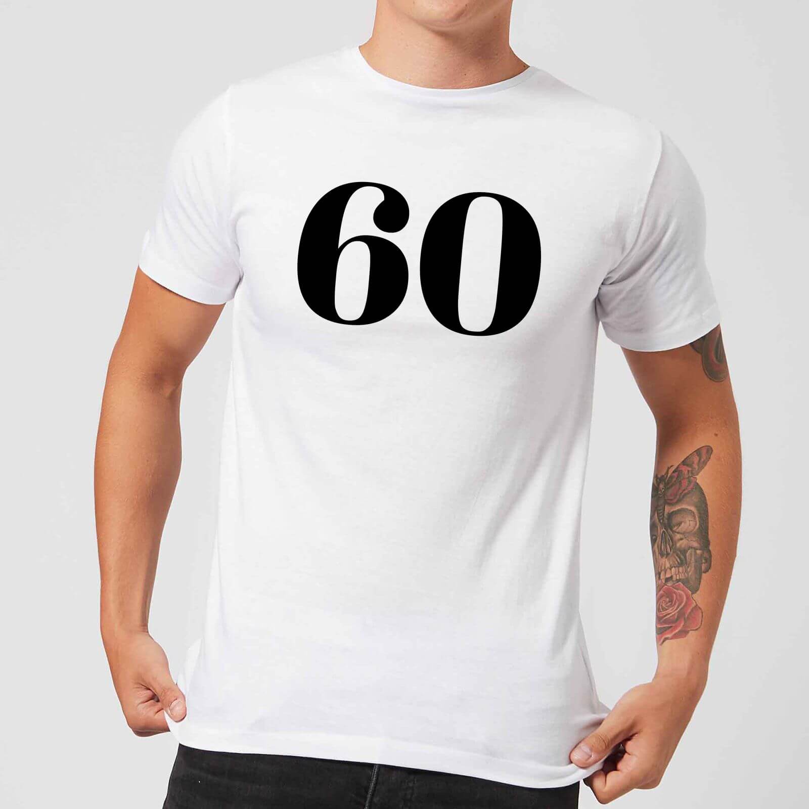60 Men's T-Shirt - White - S - White