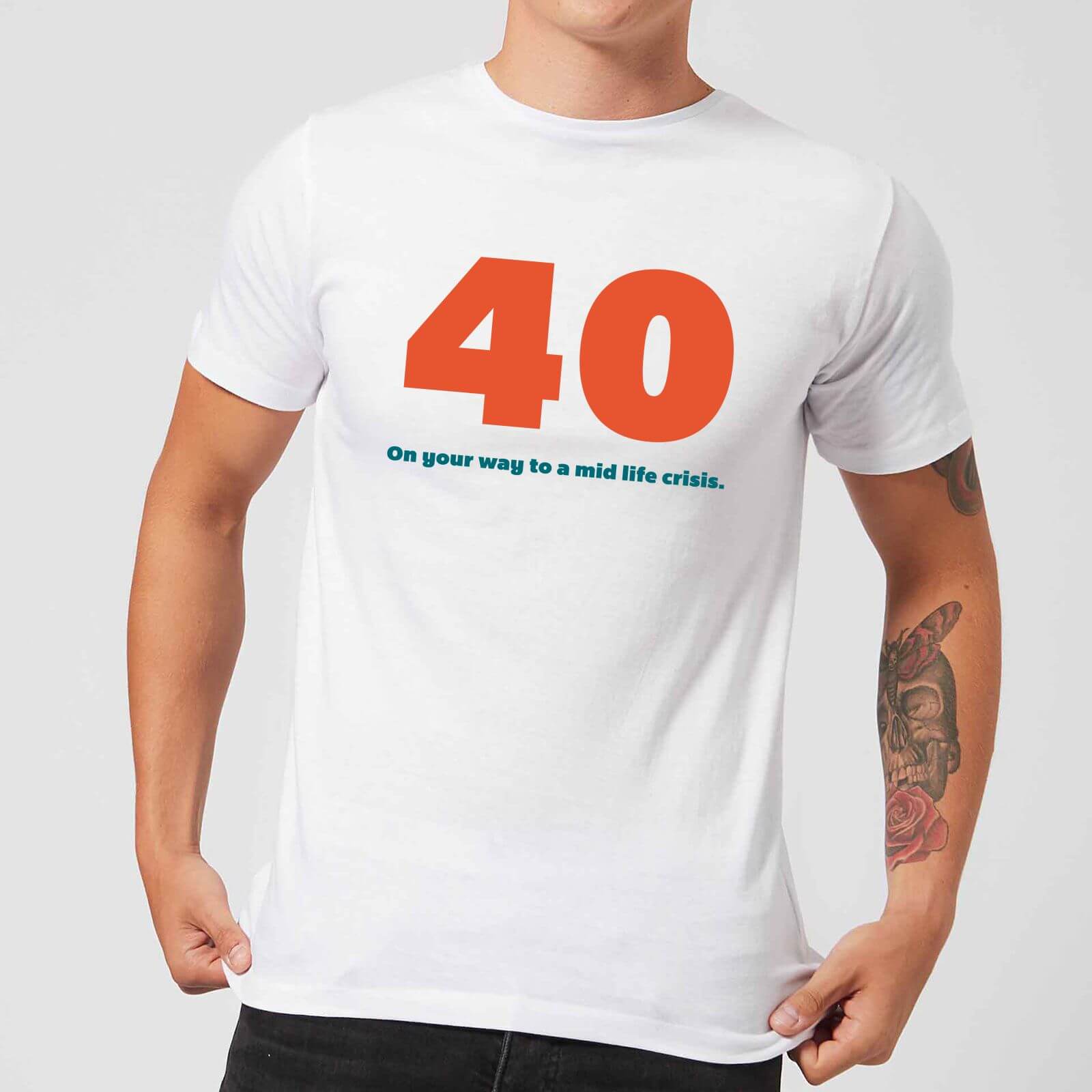 40 On Your Way To A Mid Life Crisis. Men's T-Shirt - White - XXL - White