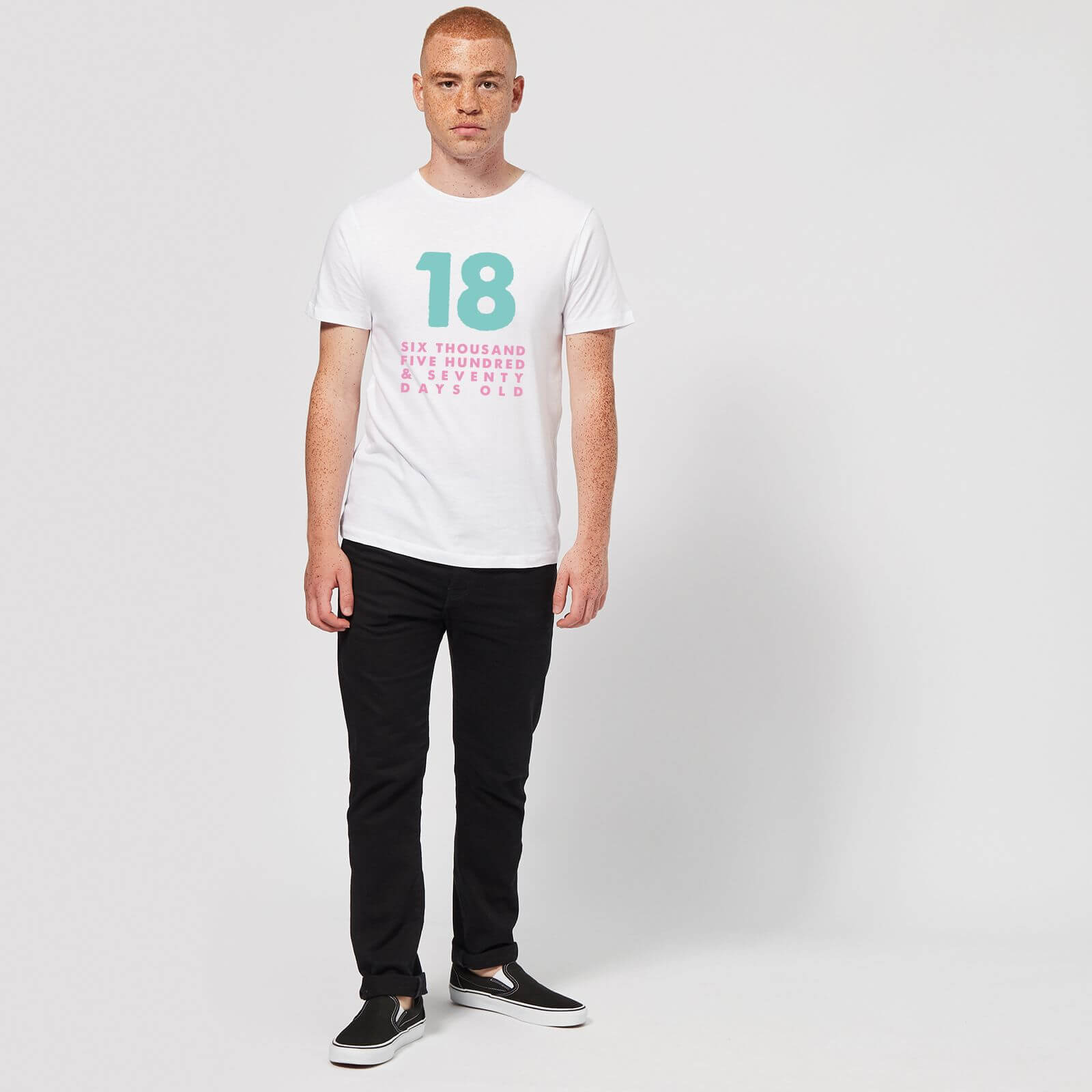 18 Six Thousand Five Hundred And Seventy Days Old Men's T-Shirt - White - M - White