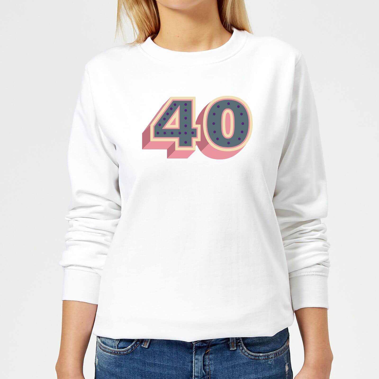 40 Dots Women's Sweatshirt - White - XS - White
