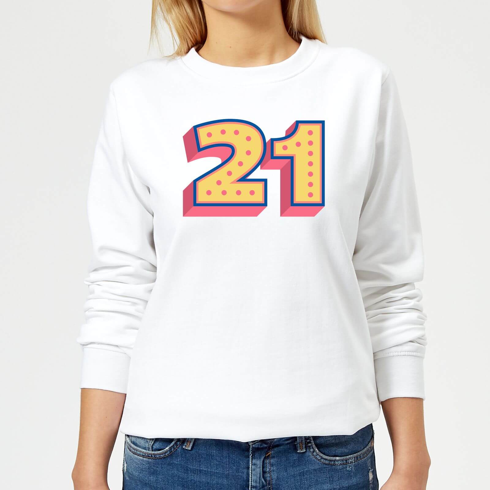 21 Dots Women's Sweatshirt - White - XS - White