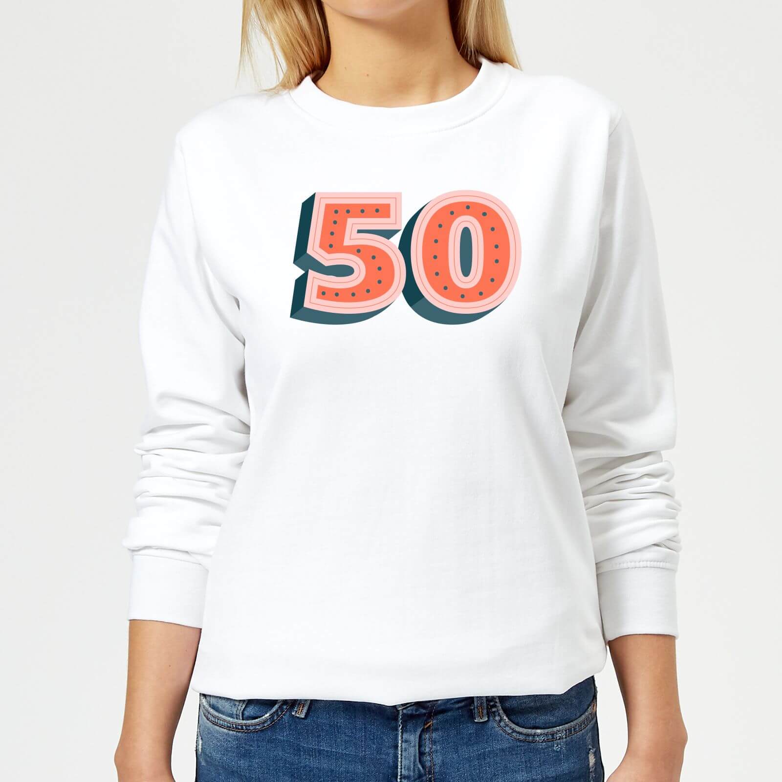 50 Dots Women's Sweatshirt - White - XS - White