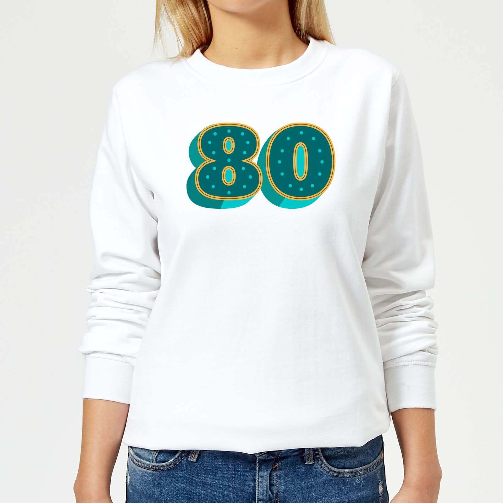 80 Dots Women's Sweatshirt - White - XS - White