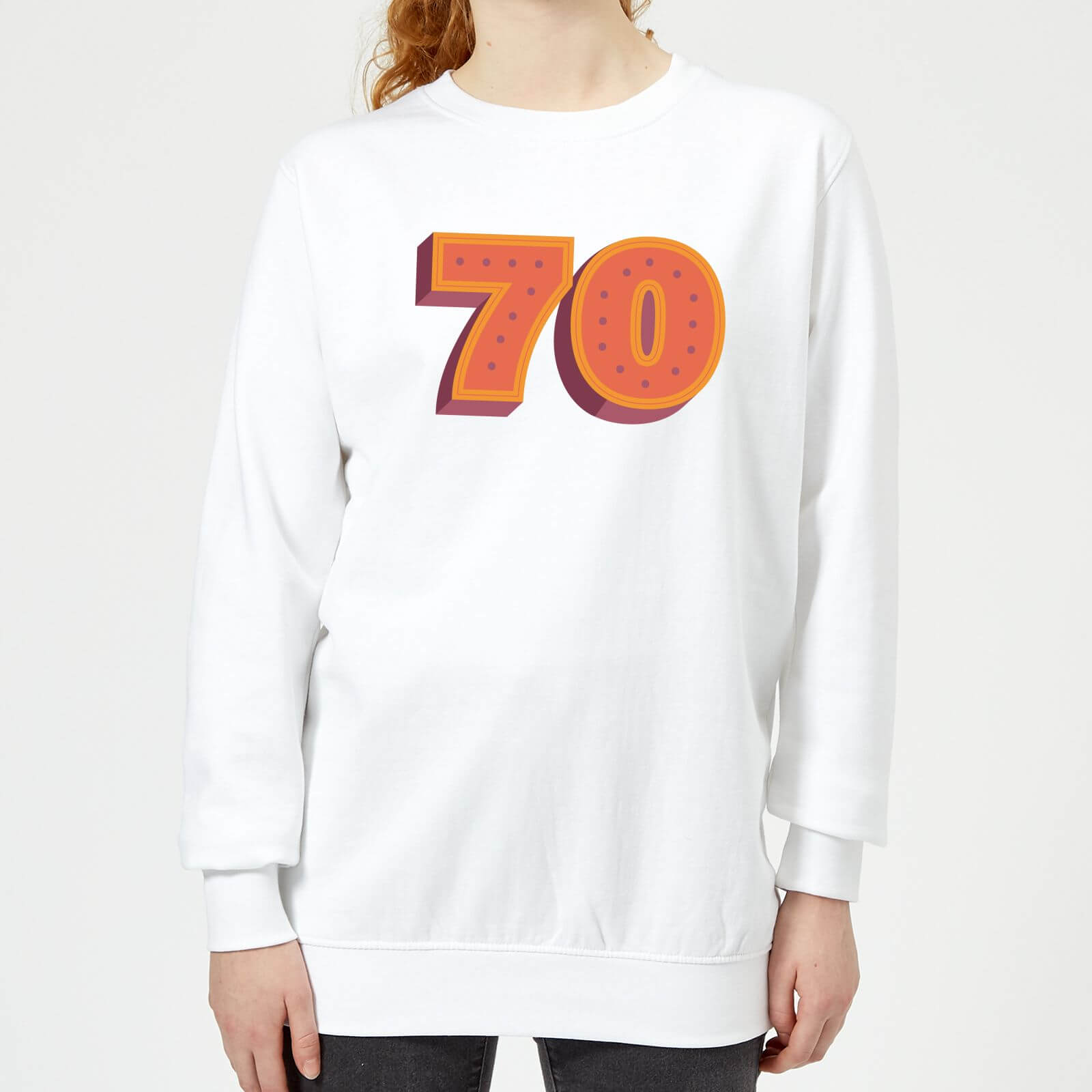70 Dots Women's Sweatshirt - White - XS - White