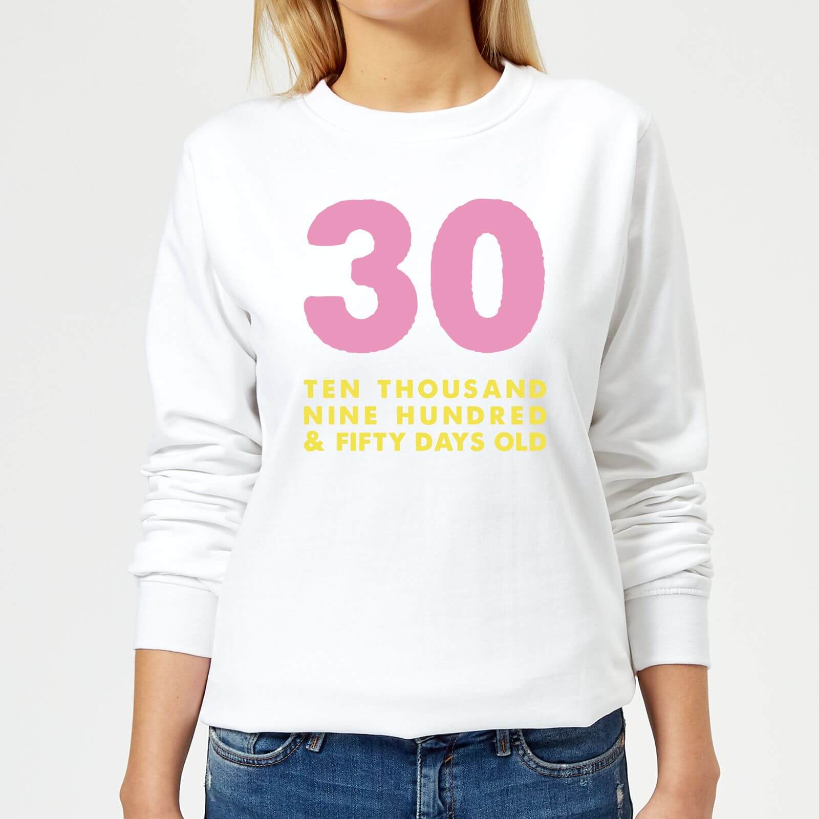 30 Ten Thousand Nine Hundred And Fifty Days Old Women's Sweatshirt - White - XS - White