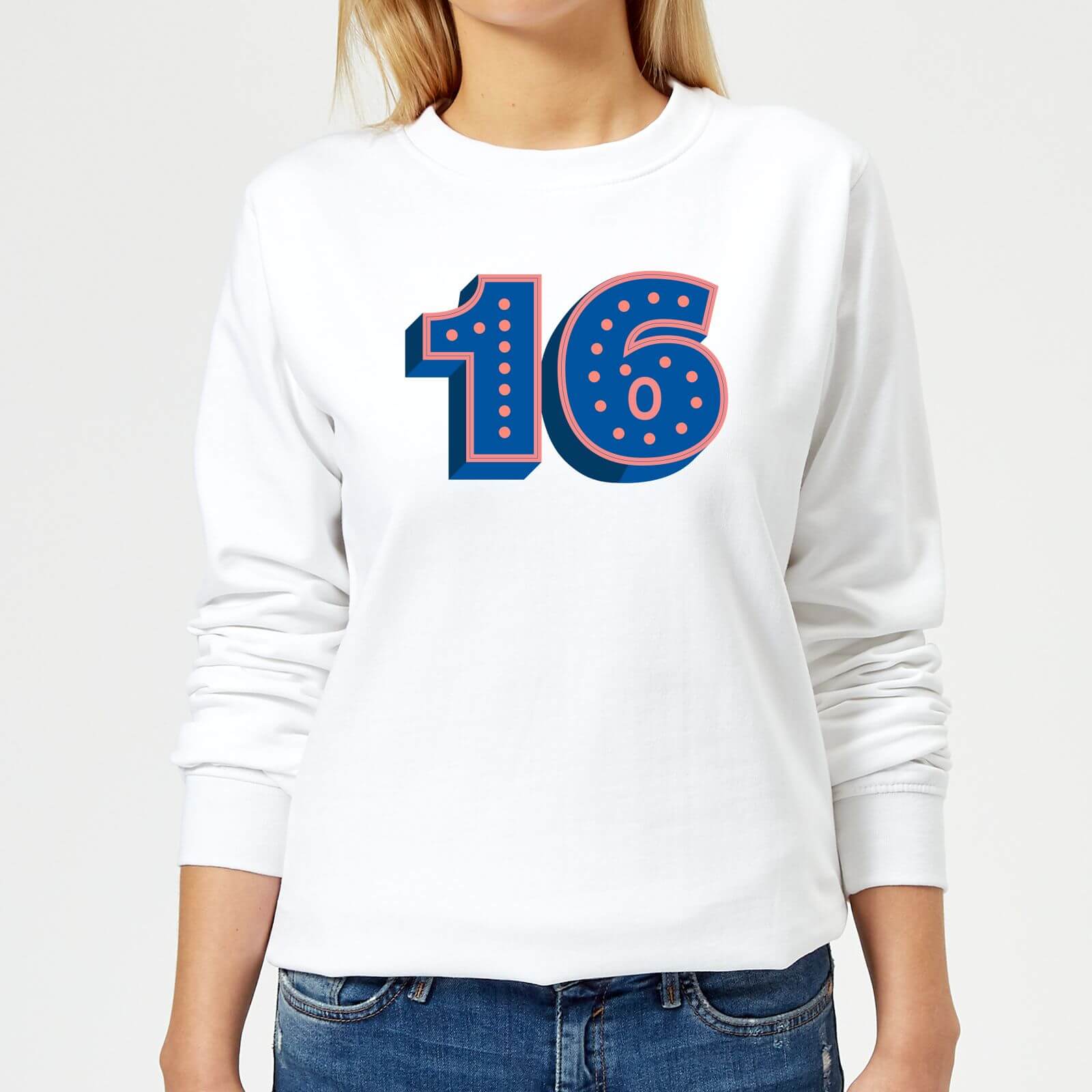 16 Dots Women's Sweatshirt - White - XS - White