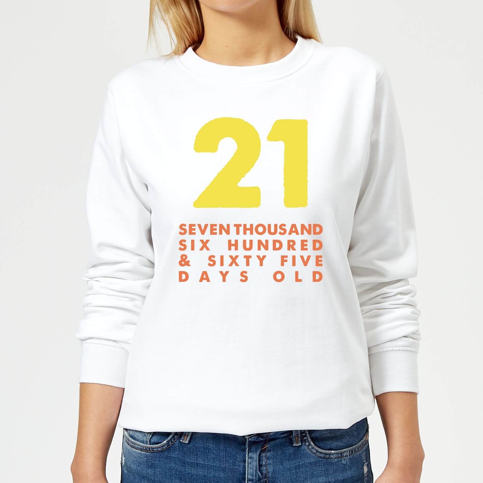 21 Seven Thousand Six Hundred And Sixty Five Days Old Women's Sweatshirt - White - XS - White
