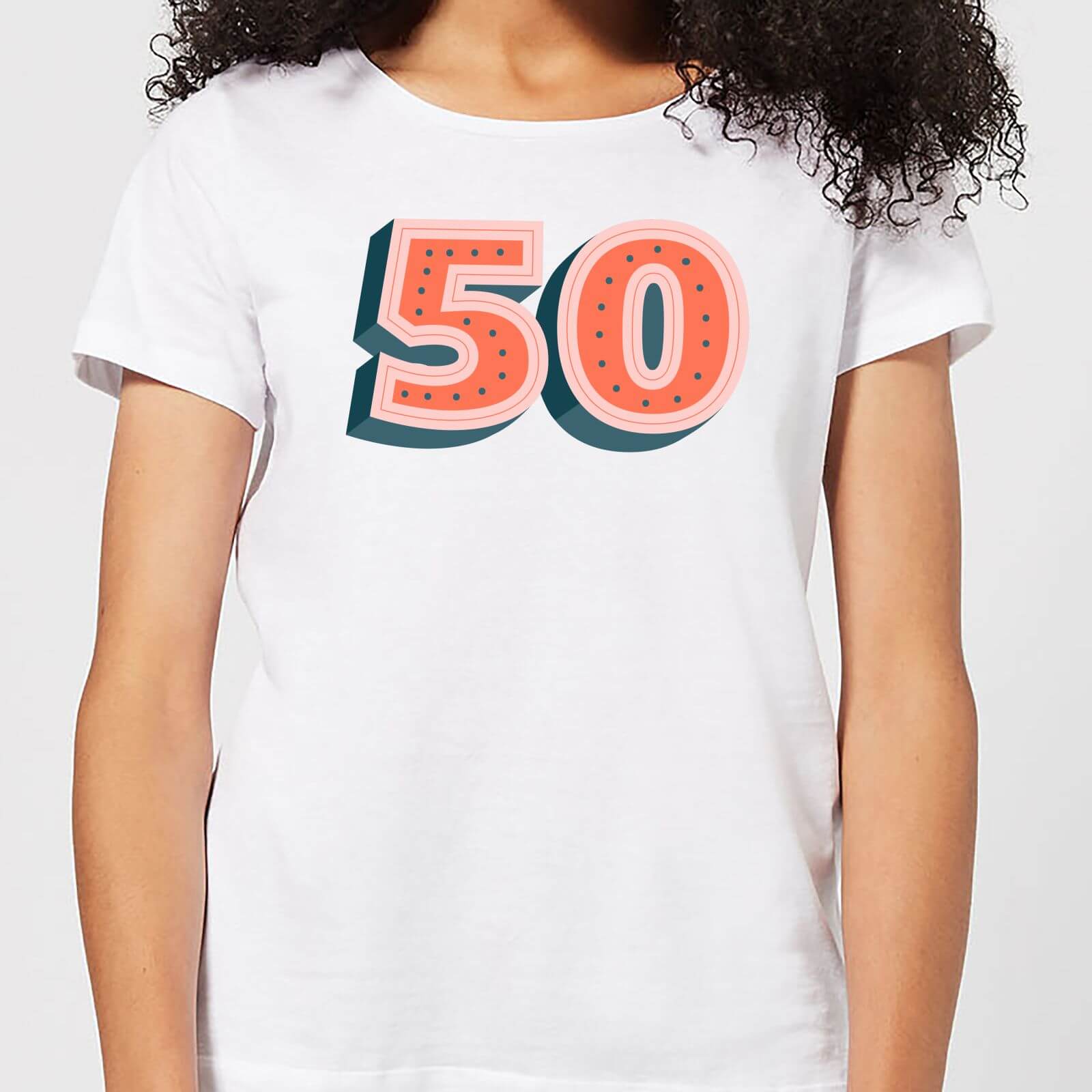 50 Dots Women's T-Shirt - White - M - White