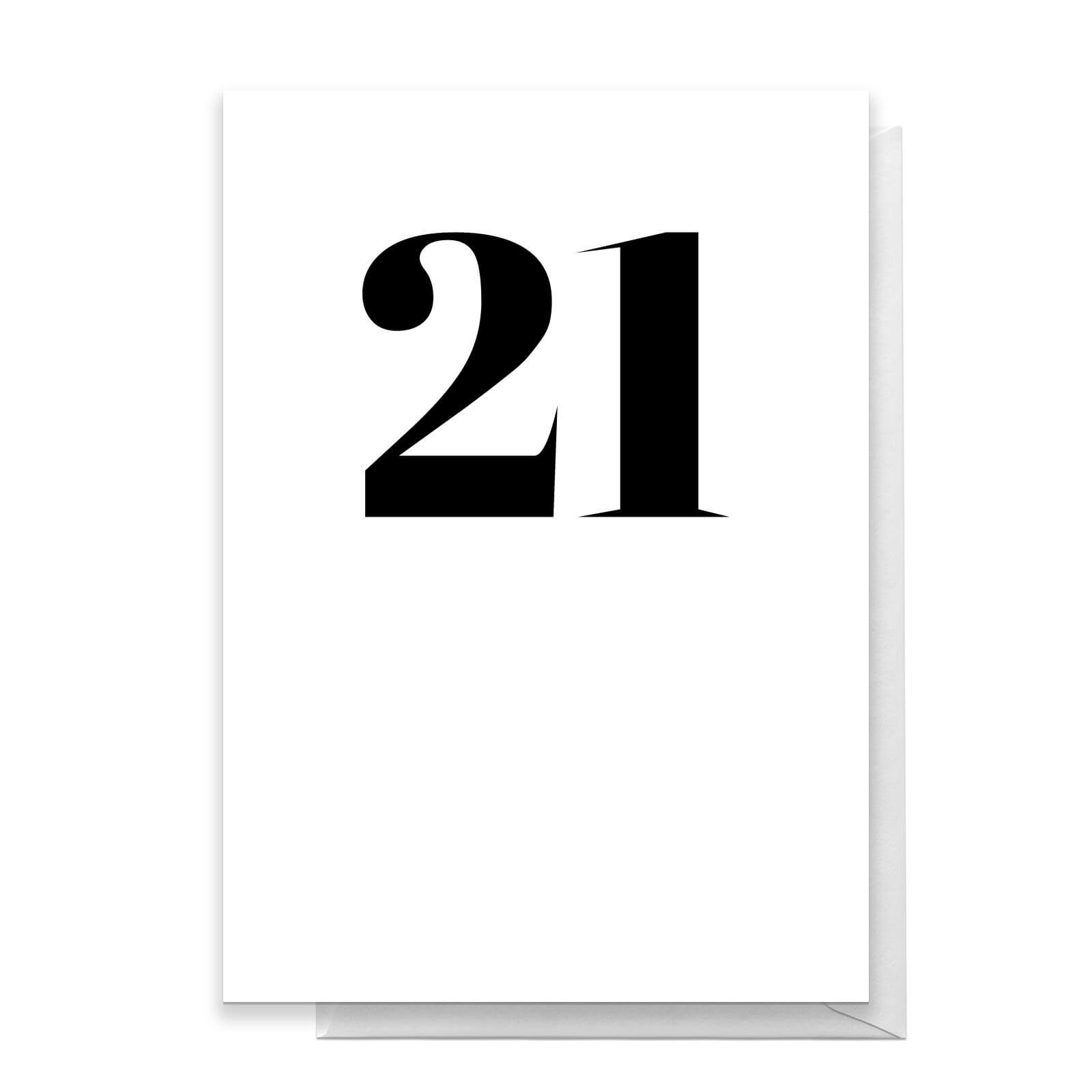 21 Greetings Card - Standard Card