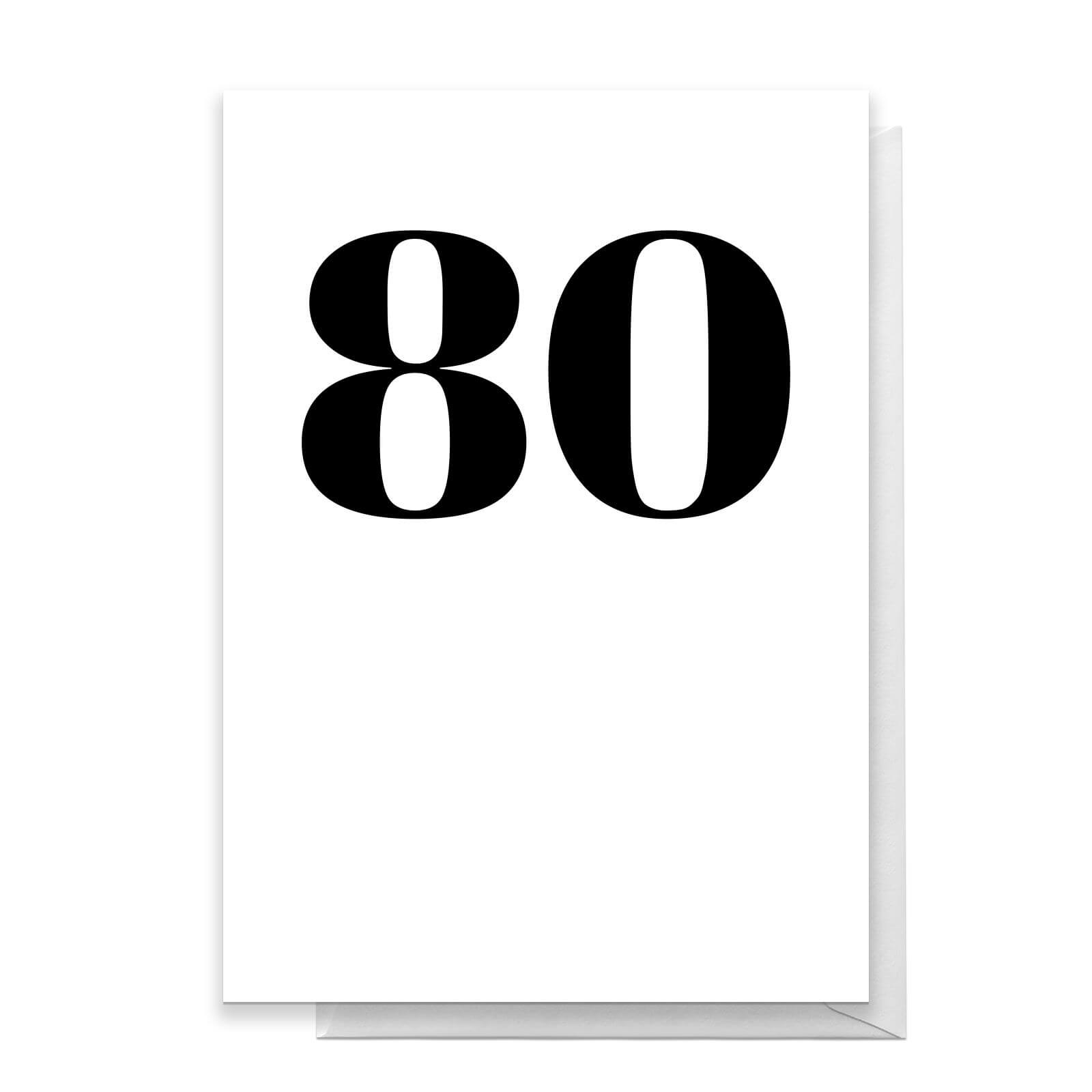 80 Greetings Card - Standard Card