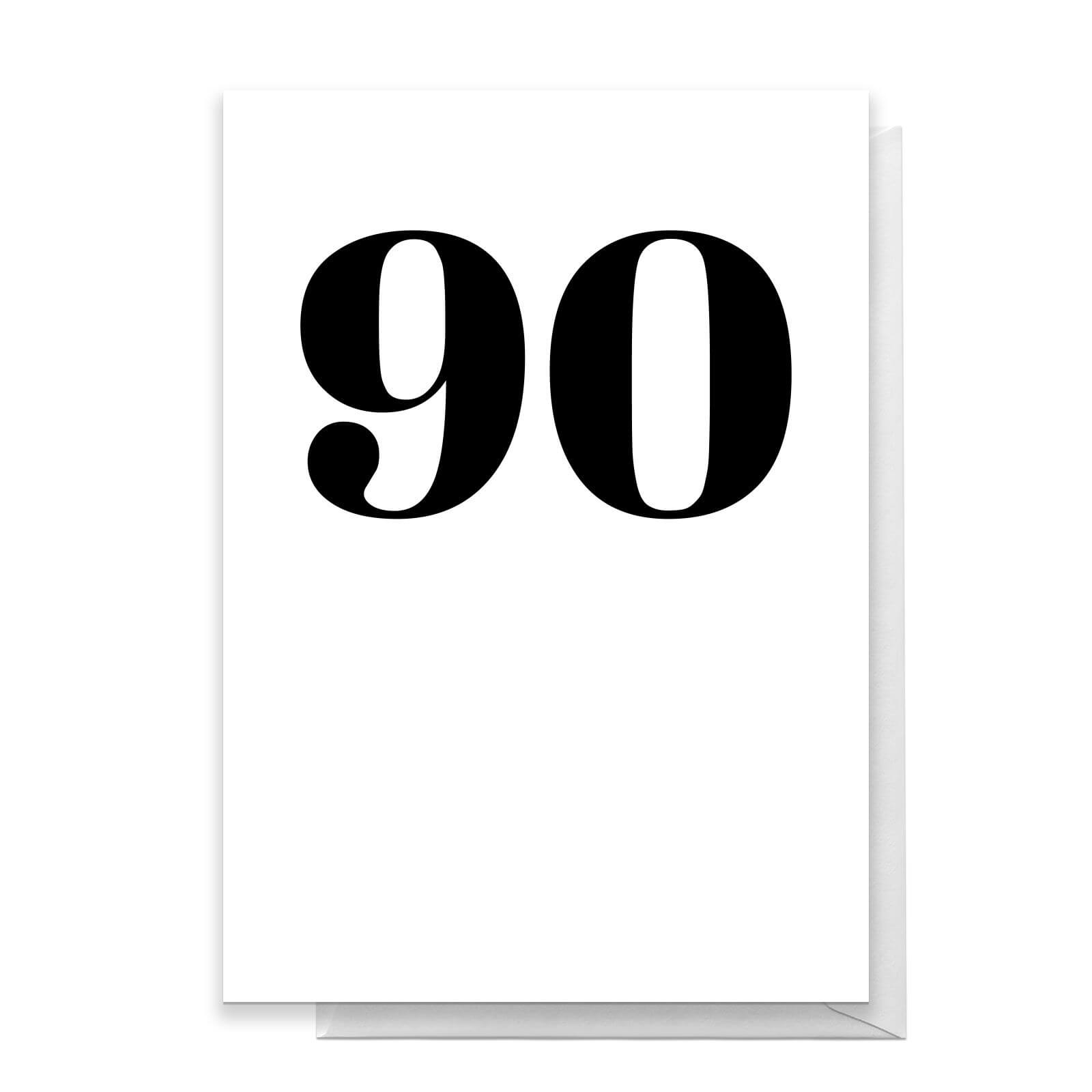 90 Greetings Card - Standard Card