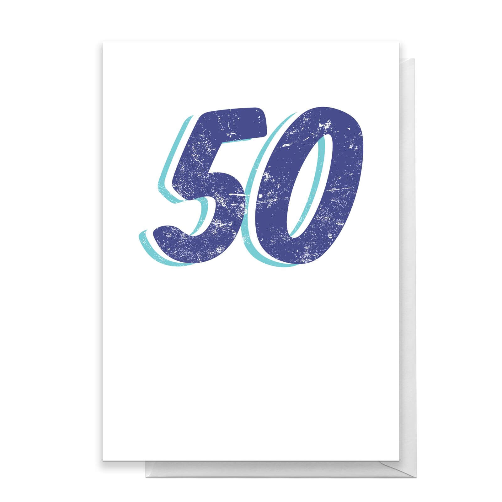 50 Distressed Greetings Card - Standard Card