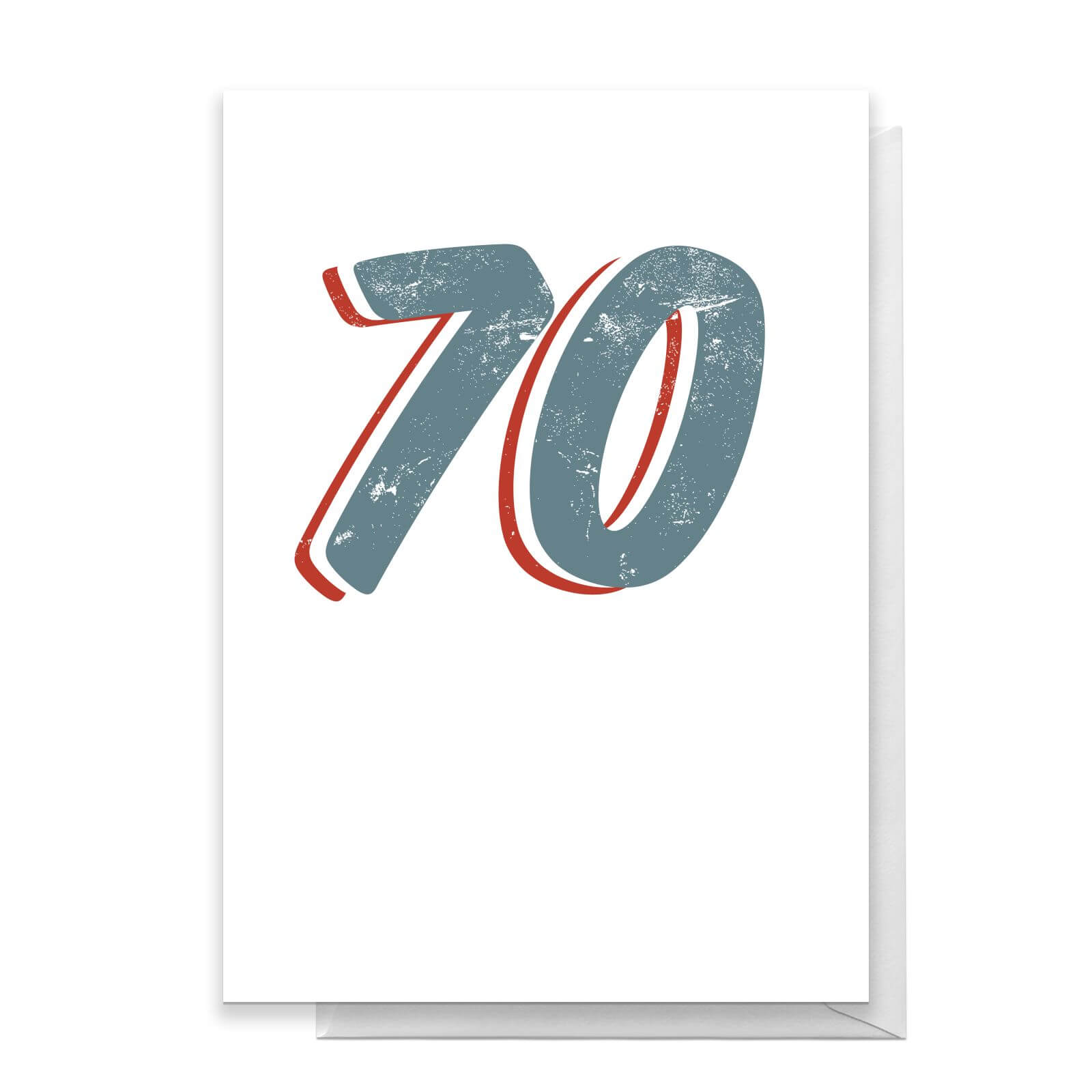 70 Distressed Greetings Card - Standard Card