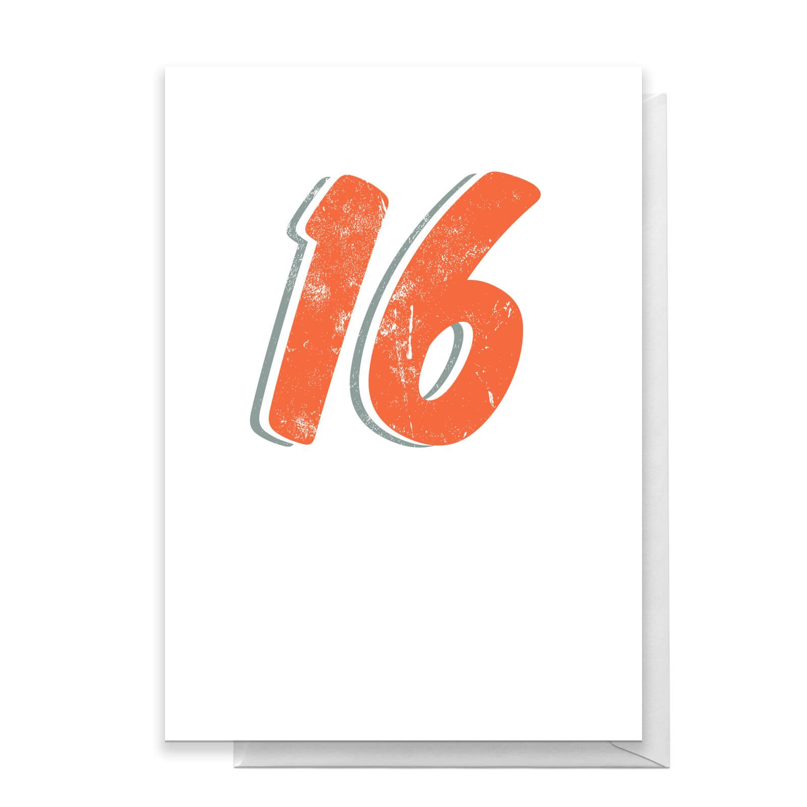 16 Distressed Greetings Card - Standard Card