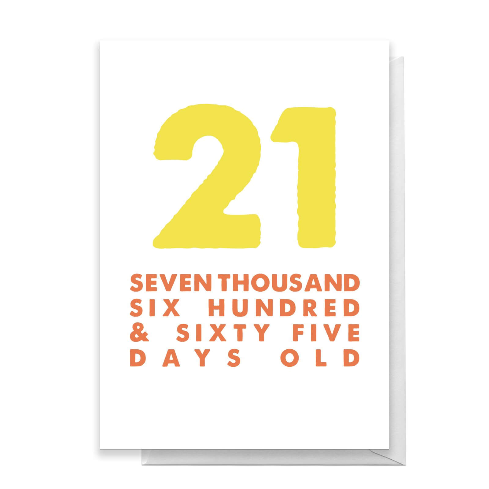 21 Seven Thousand Six Hundred And Sixty Five Days Old Greetings Card - Standard Card