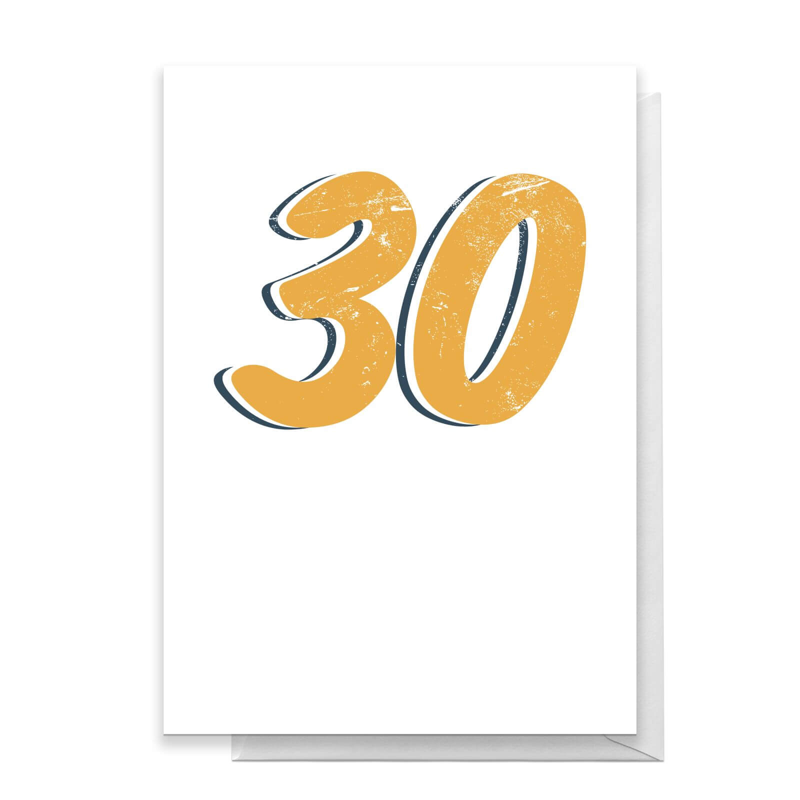 30 Distressed Greetings Card - Standard Card