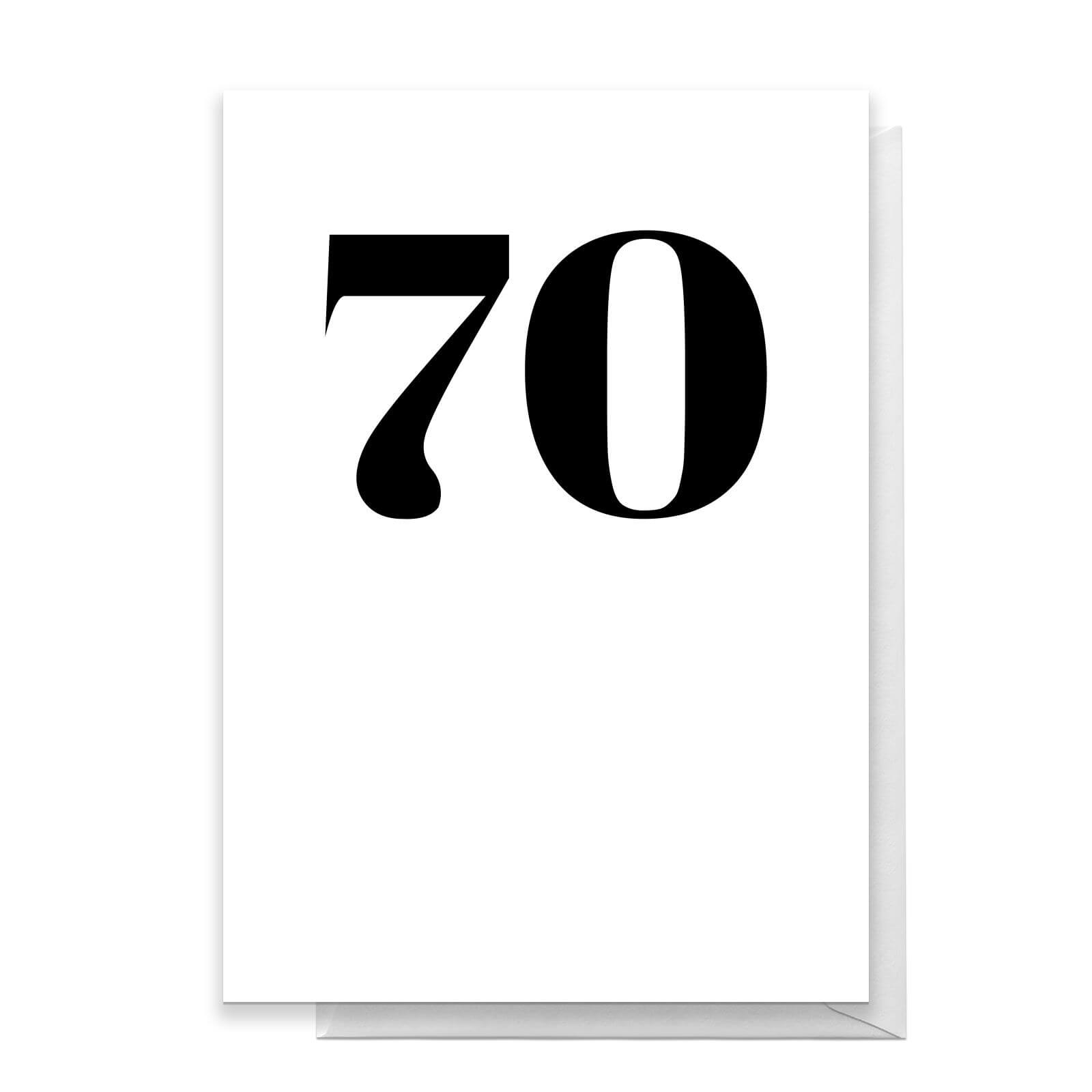 70 Greetings Card - Standard Card