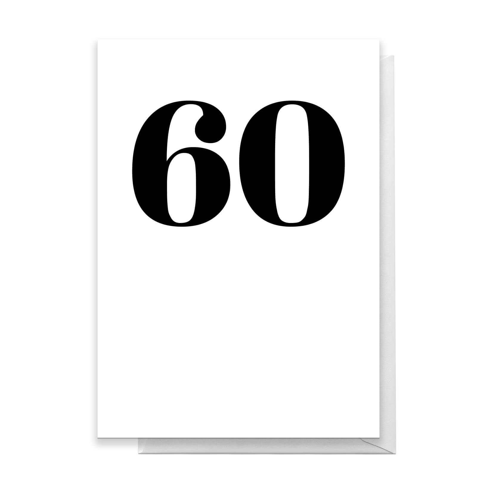 60 Greetings Card - Standard Card