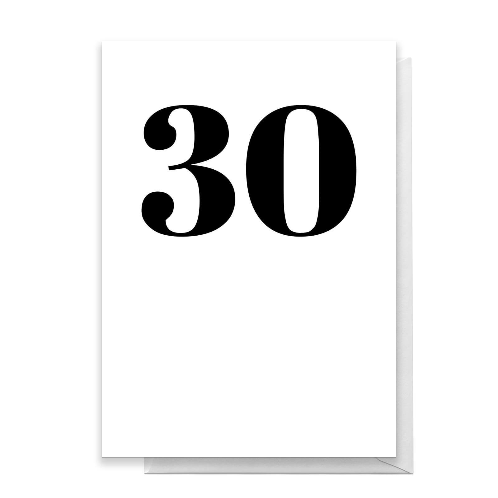 30 Greetings Card - Standard Card