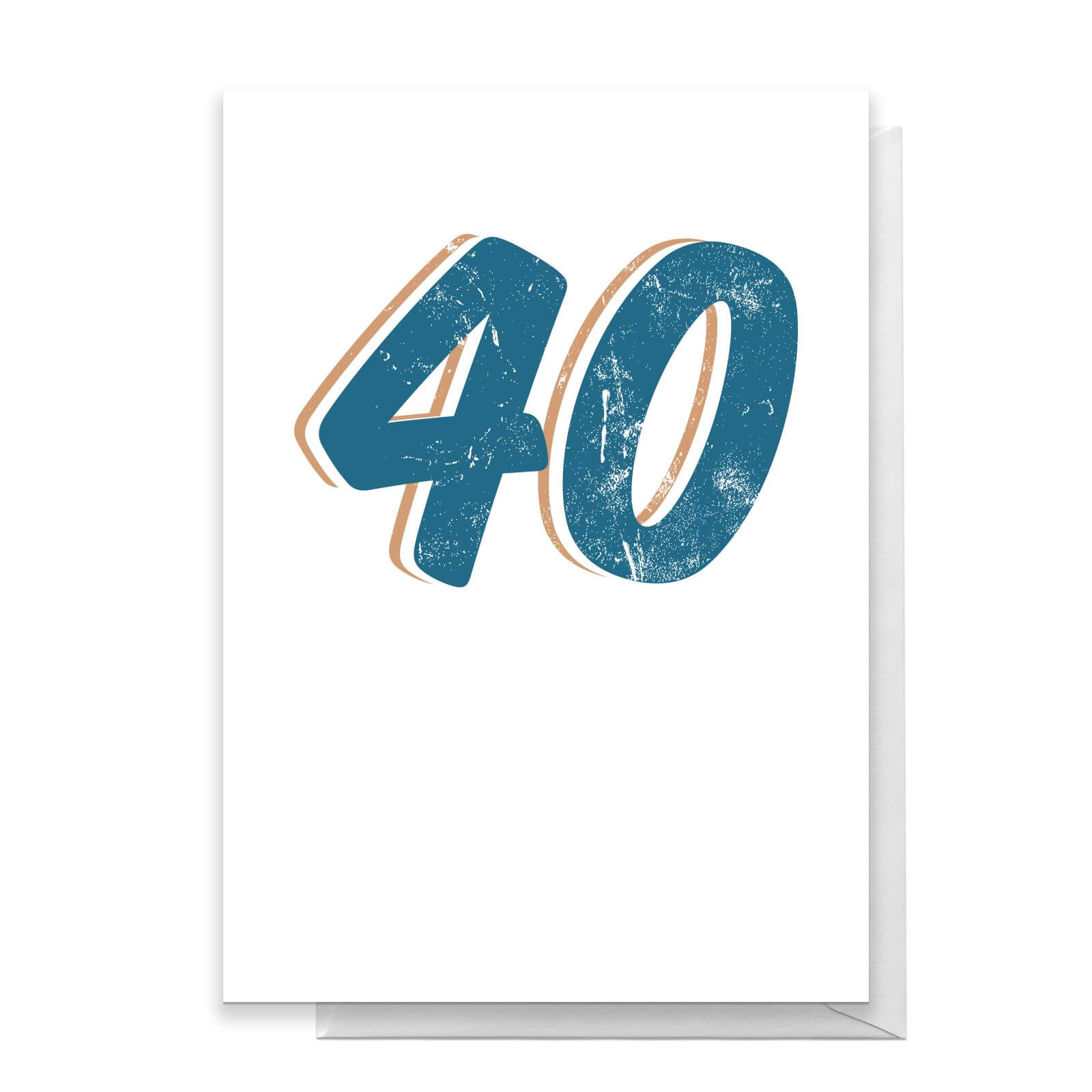 40 Distressed Greetings Card - Standard Card