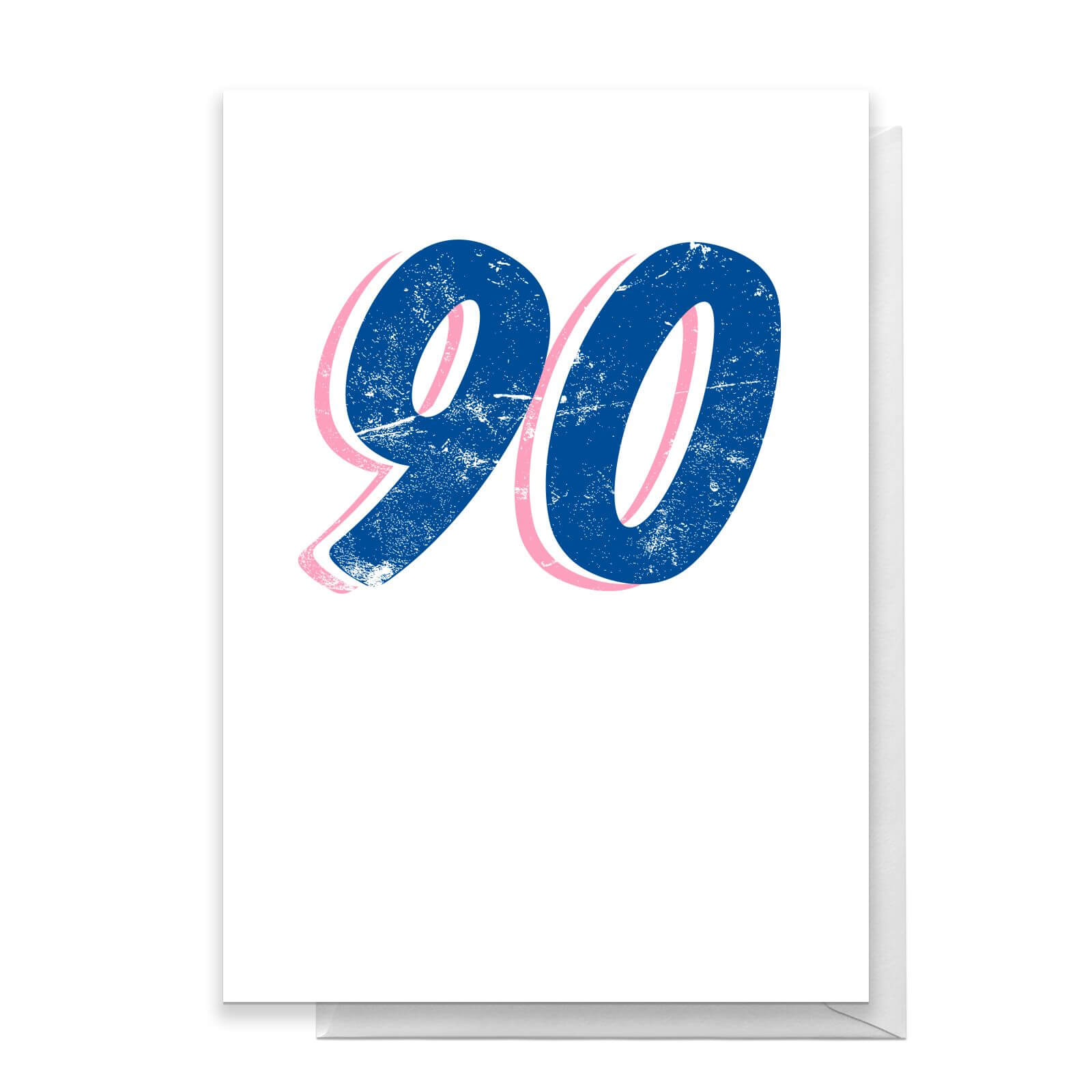 90 Distressed Greetings Card - Standard Card
