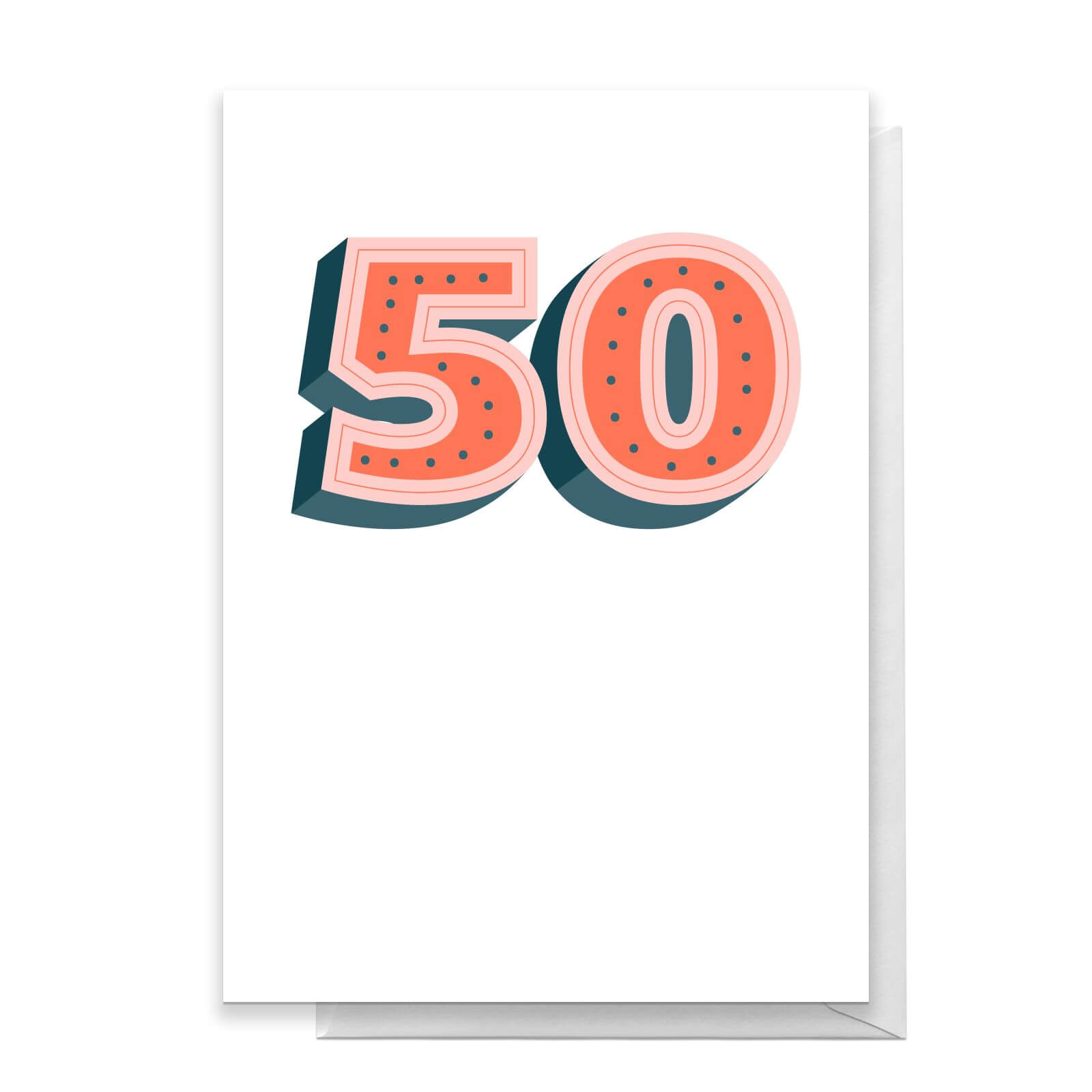 50 Dots Greetings Card - Standard Card