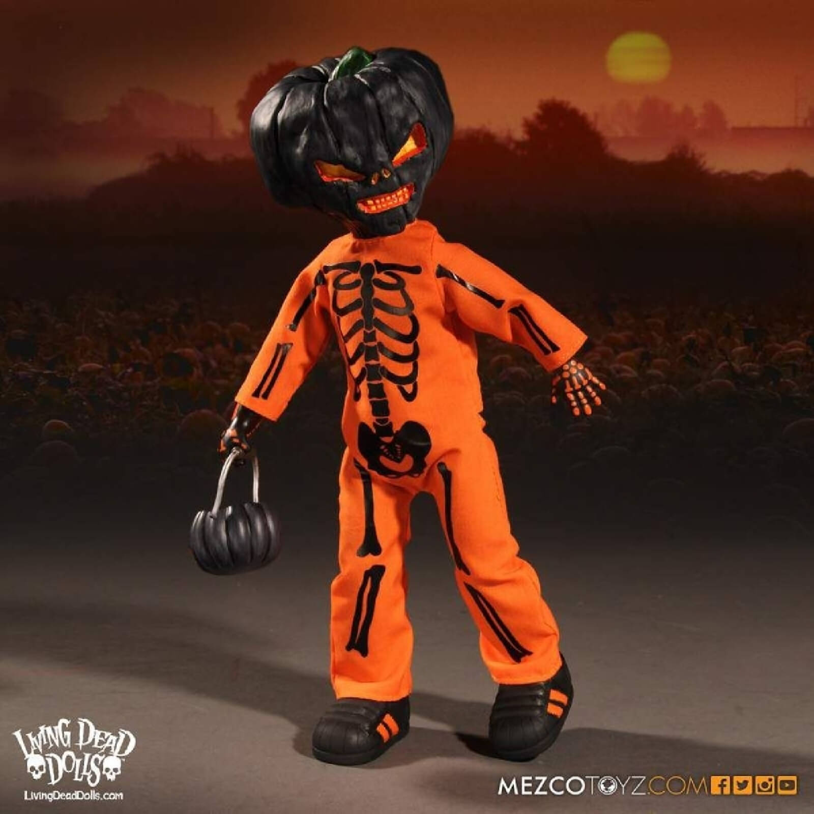 Mezco Living Dead Dolls Jack O Lantern Figure Orange Variant - Star Images Worldwide Exclusive Reduction