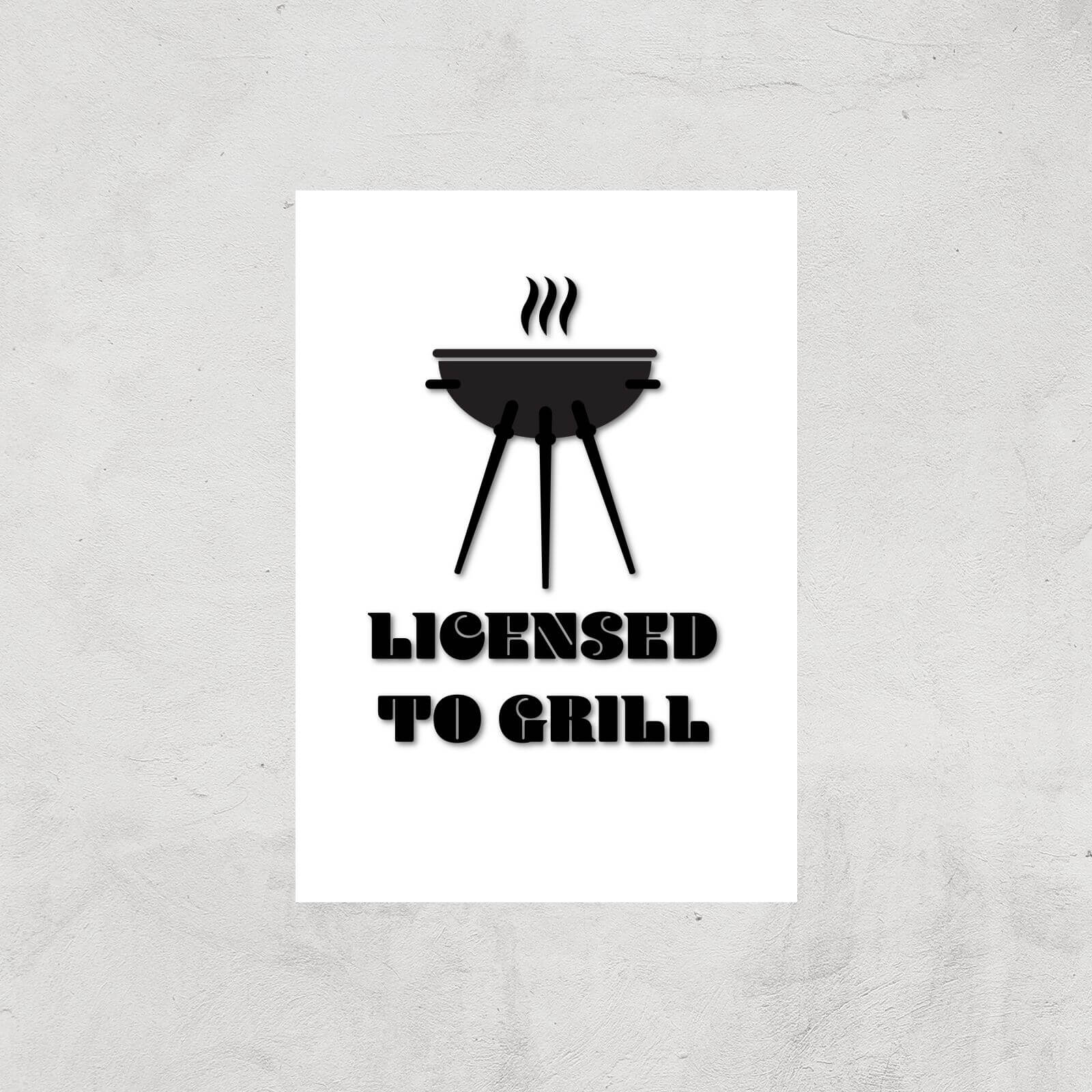 Licensed To Grill Art Print - A2 - Print Only
