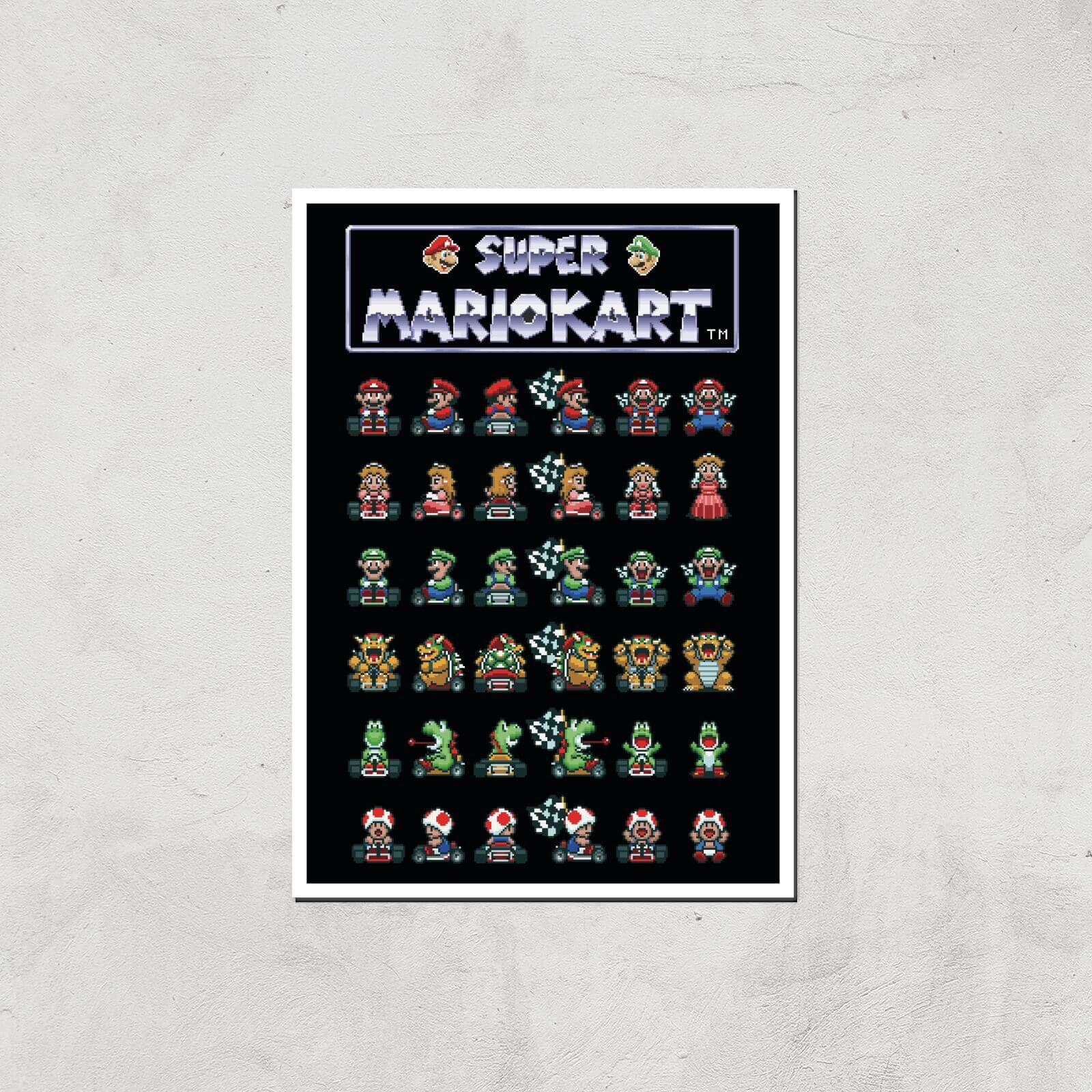 Nintendo Retro Racer Art Print - A2 - Print Only