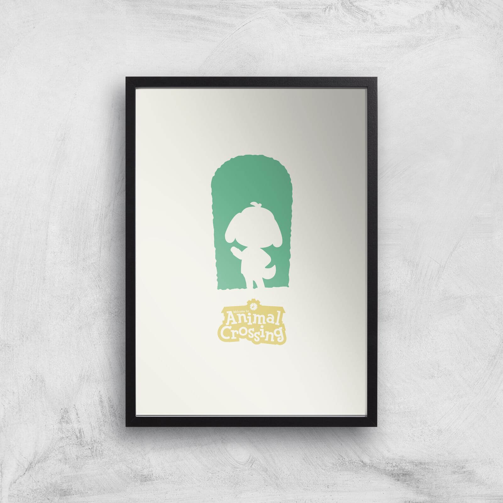 

Nintendo Animal Crossing Green Door Art Print - A3 - Black Frame