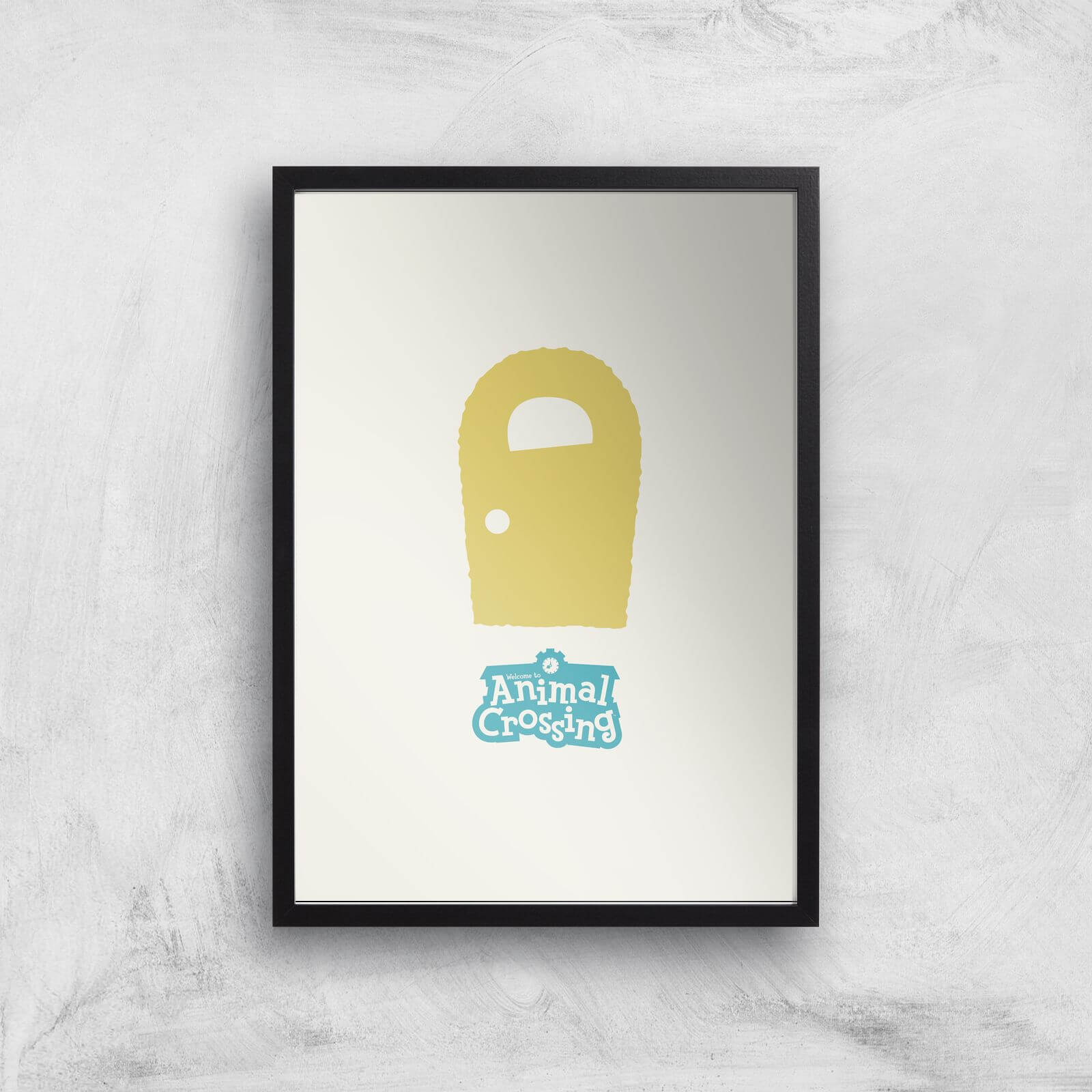 

Nintendo Animal Crossing Yellow Door Art Print - A2 - Black Frame