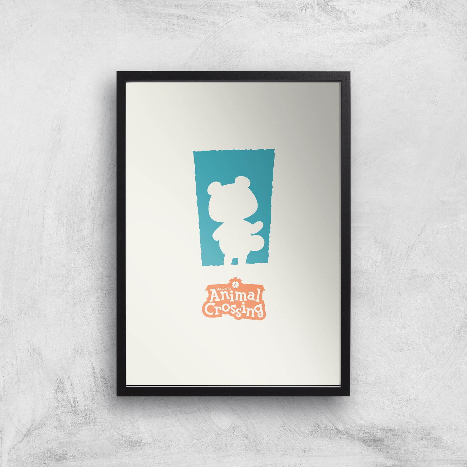 

Nintendo Animal Crossing Blue Door Art Print - A3 - Black Frame