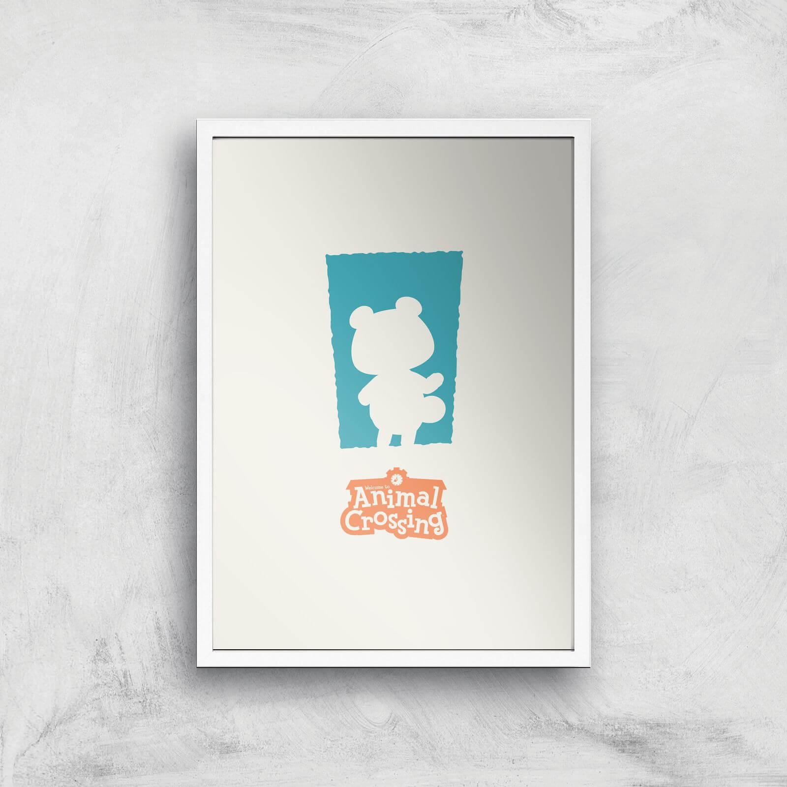

Nintendo Animal Crossing Blue Door Art Print - A2 - White Frame