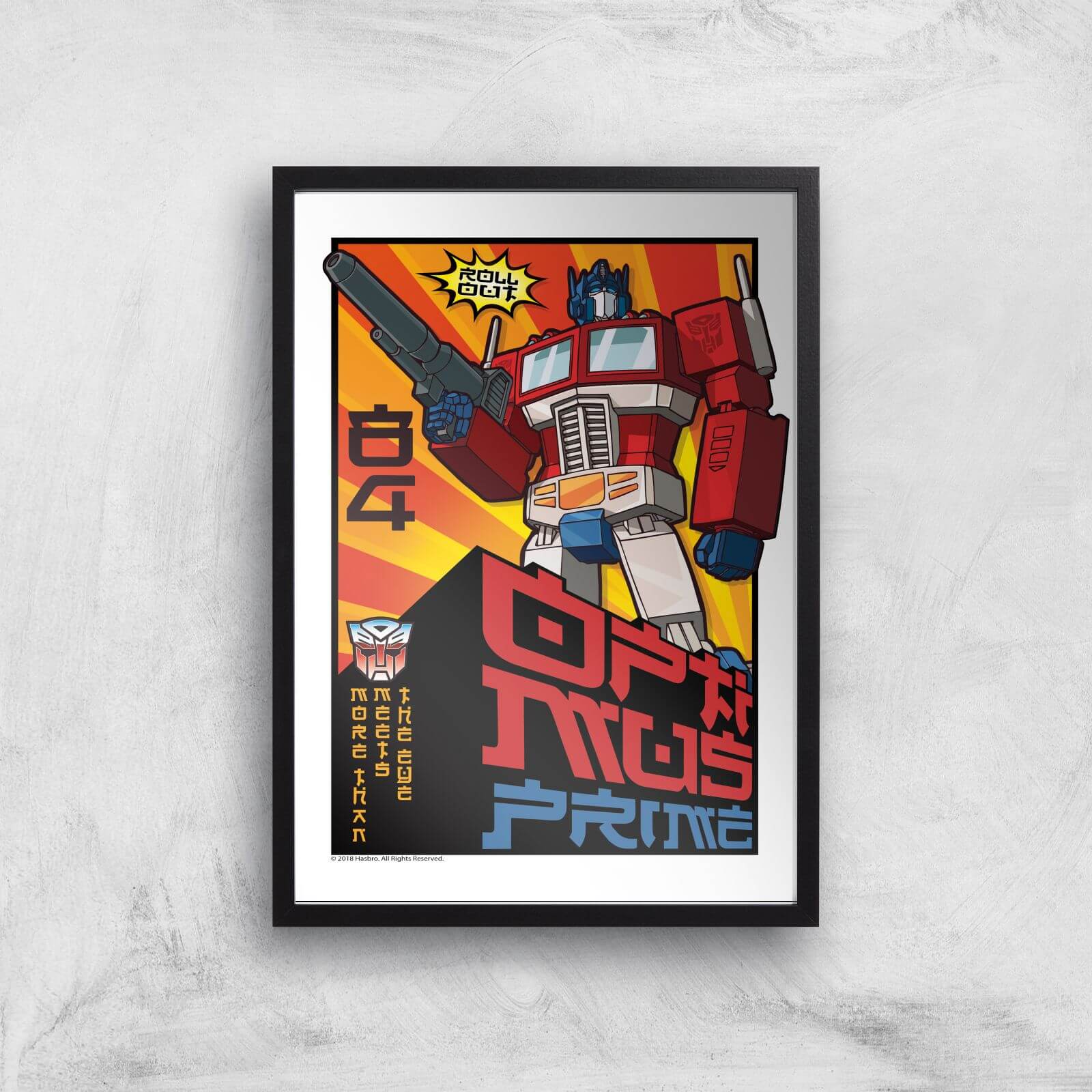 Transformers Roll Out Poster Art Print   A3   Black Frame