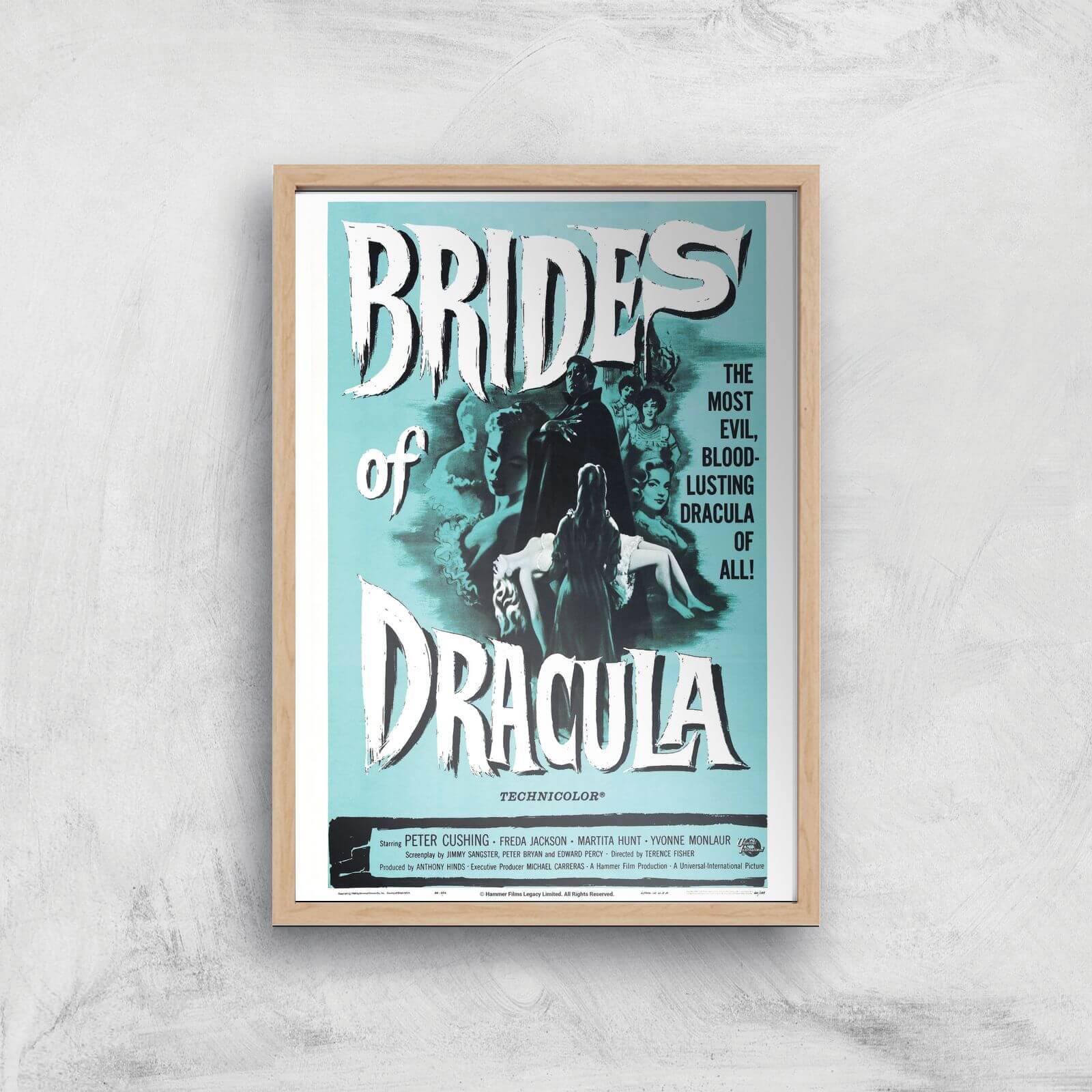 Brides Of Dracula Giclee Art Print - A4 - Wooden Frame