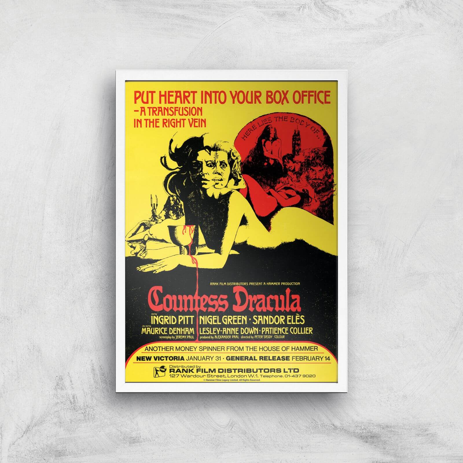 Countess Dracula Giclee Art Print - A3 - White Frame