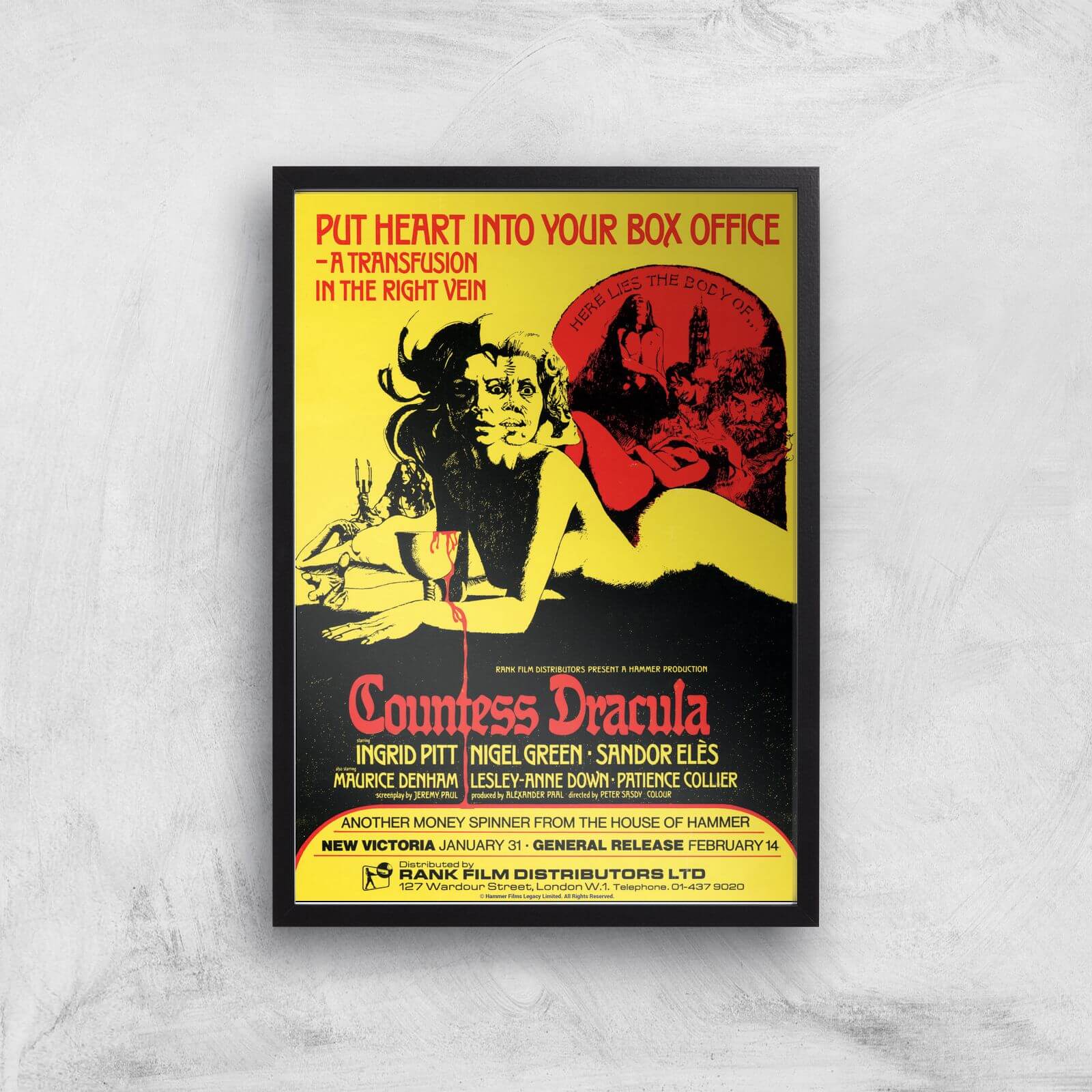 Countess Dracula Giclee Art Print - A3 - Black Frame