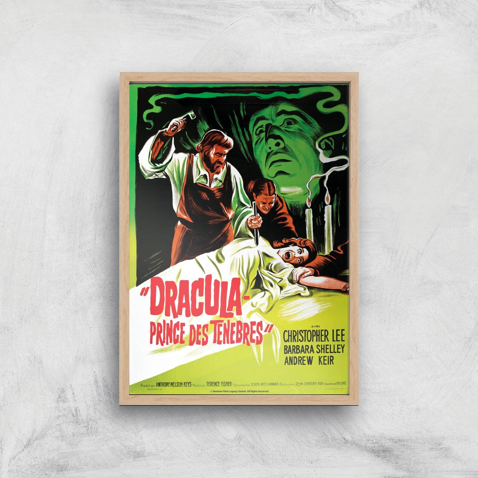 Dracula Prince Des Tenebres Giclee Art Print - A2 - Wooden Frame