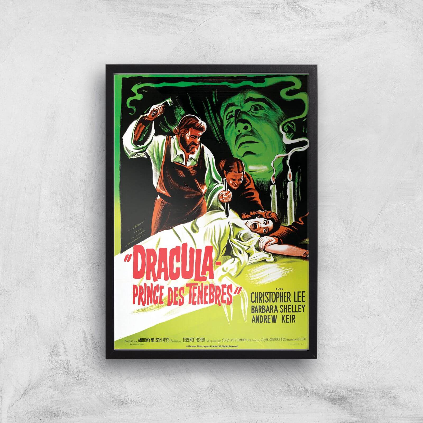 Dracula Prince Des Tenebres Giclee Art Print - A2 - Black Frame